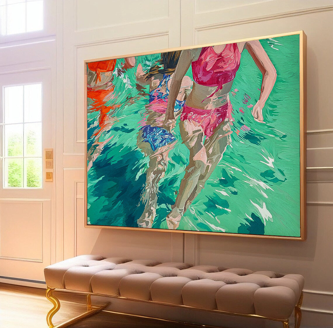 Wall Art People Fresh Joyful Pool Carefree