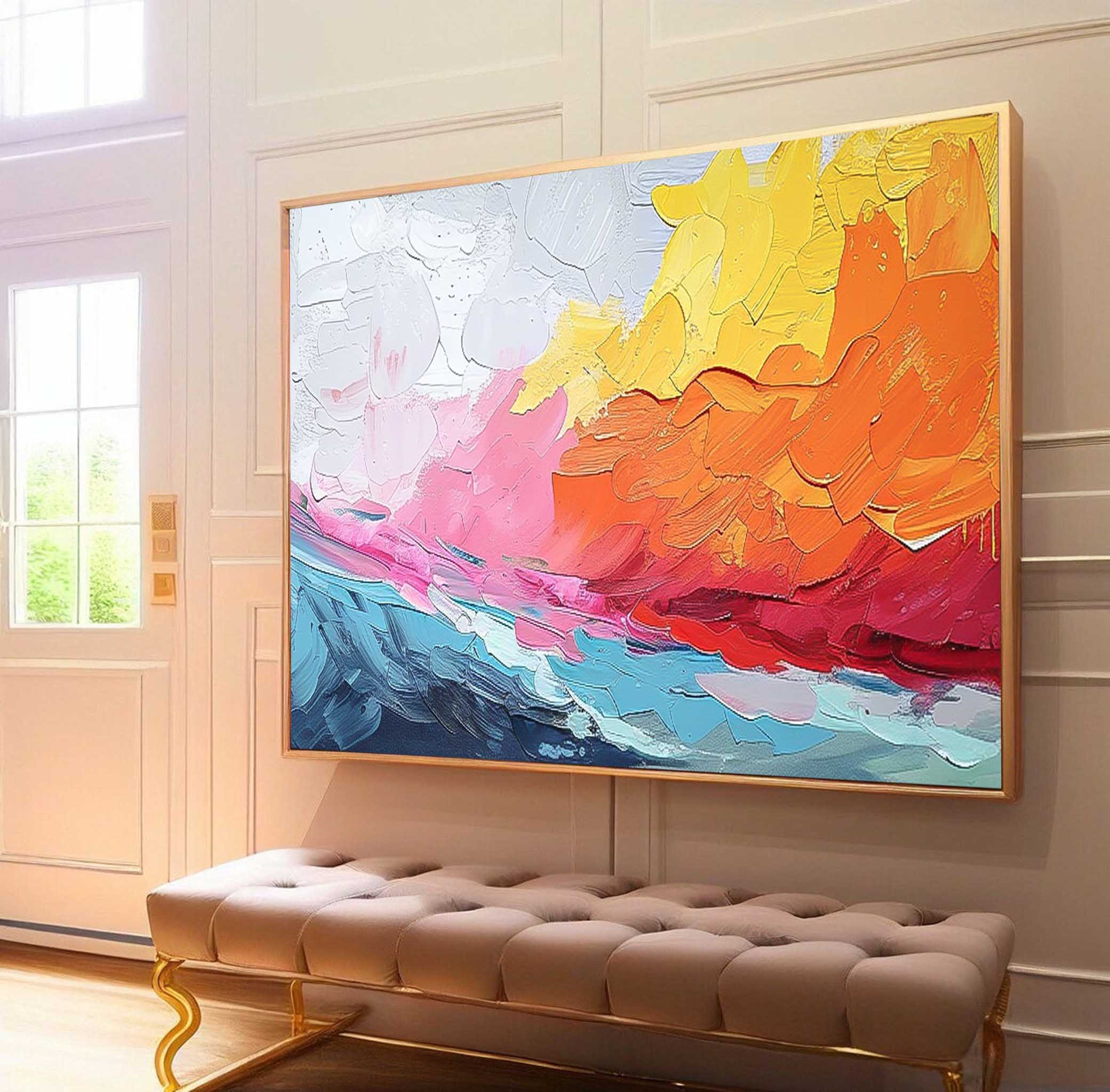 Wall Art Abstract Impasto Pop Painterly Raw