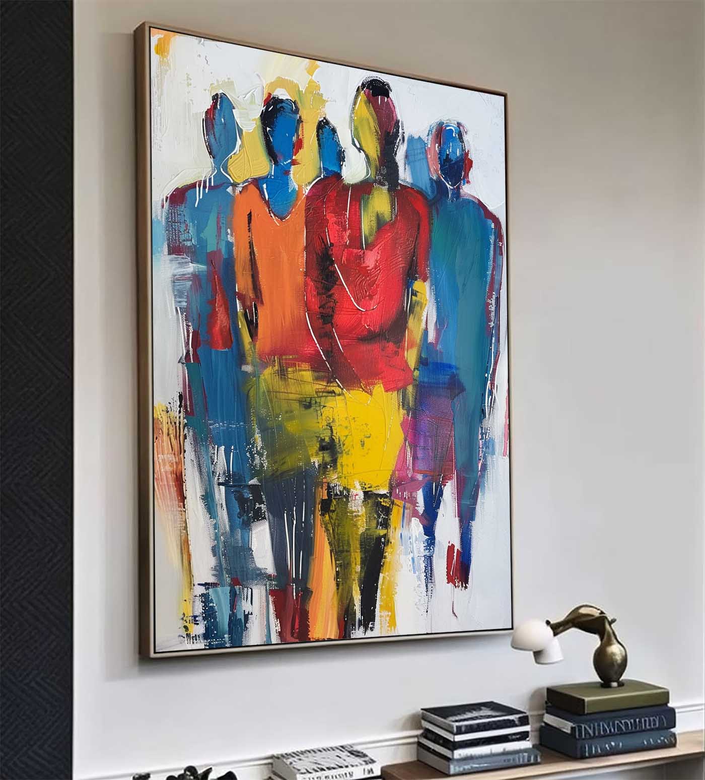 Wall Art Impasto Group Energetic Artistic