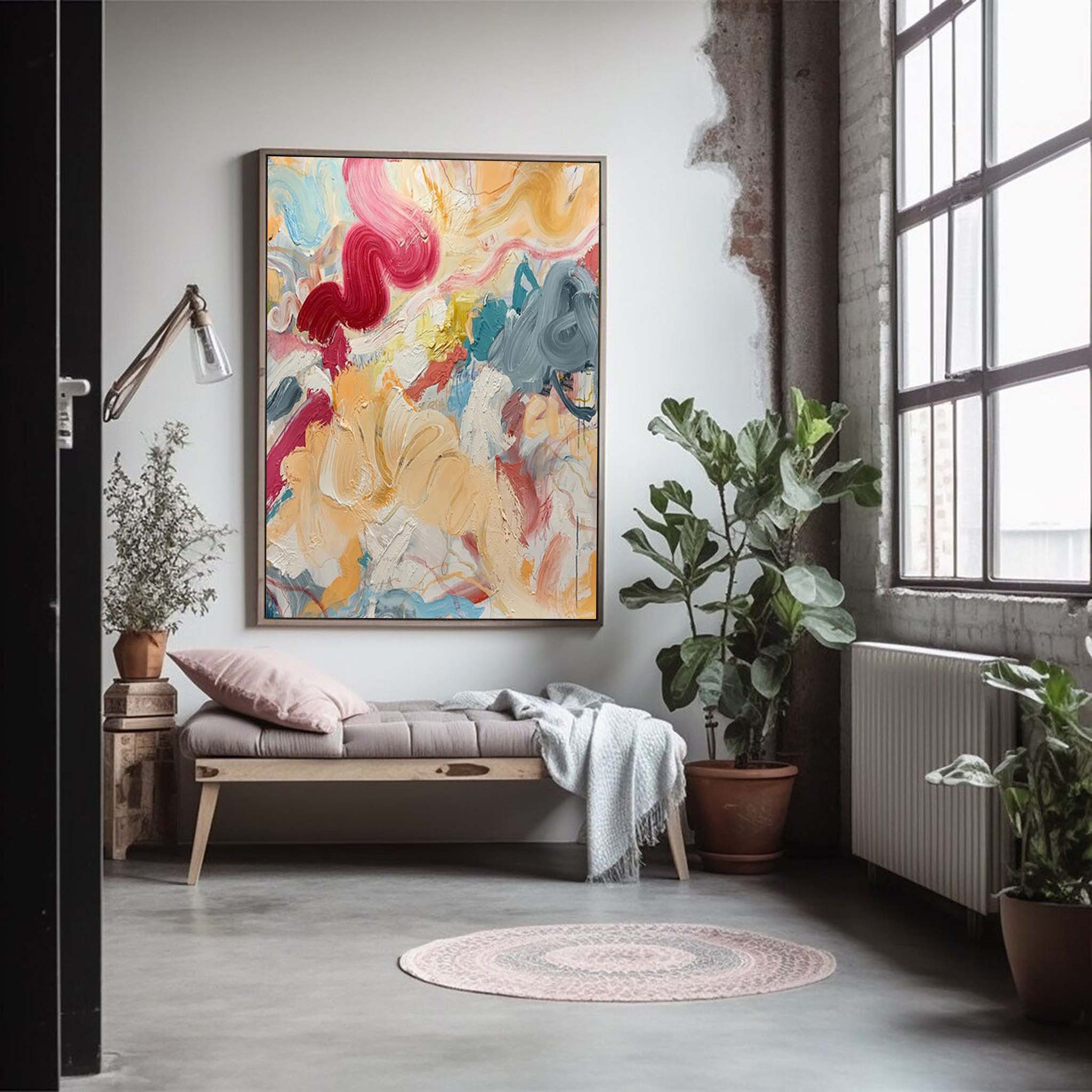 Wall Art Abstract Expressionist Maximalist Decor