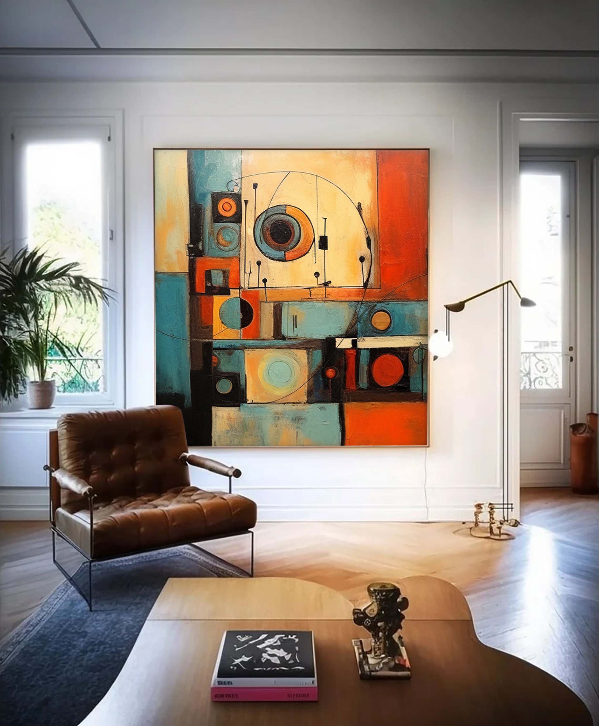 Wall Art Playful Nostalgic Abstract Retro