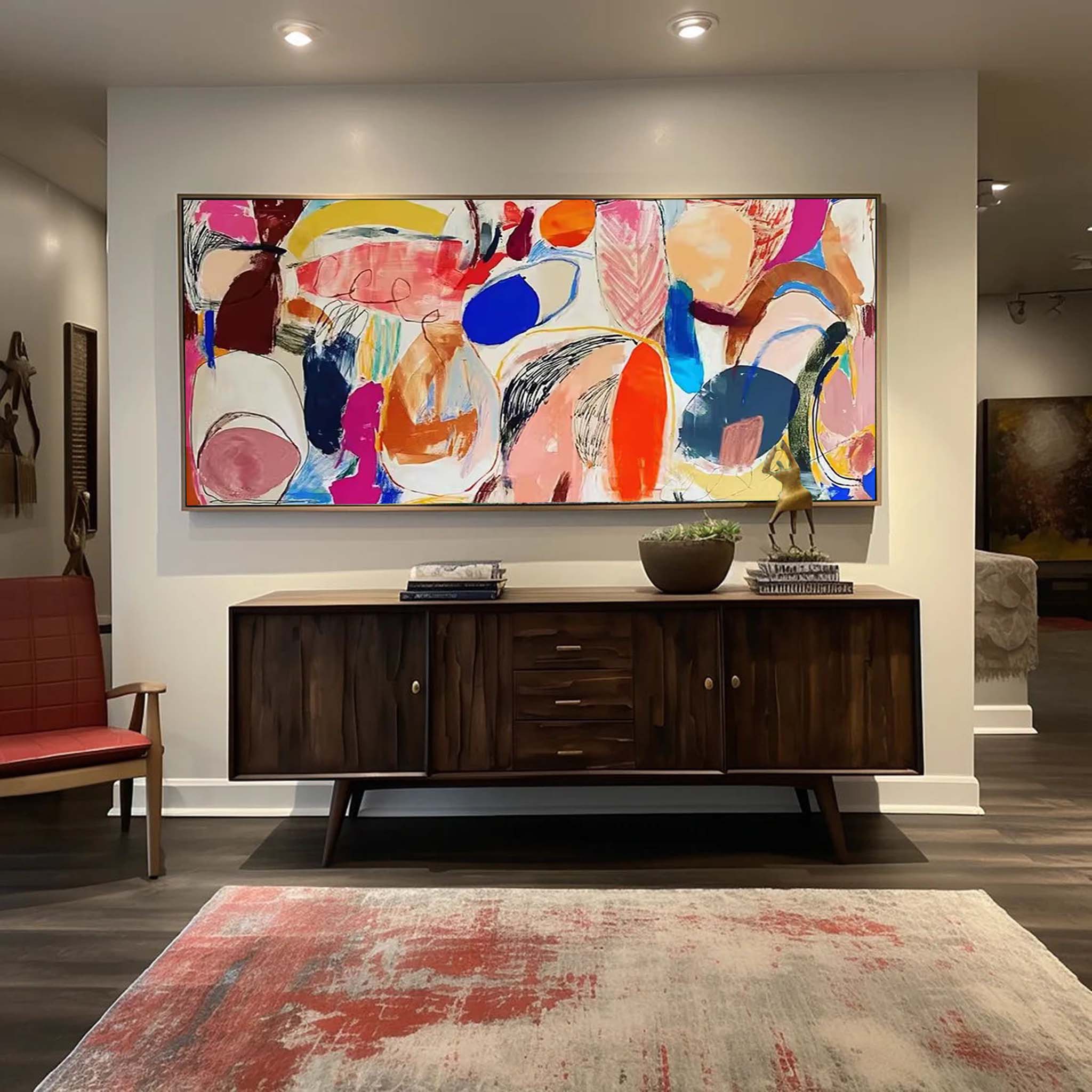 Abstract Canvas Art AB062 - Neutralighting