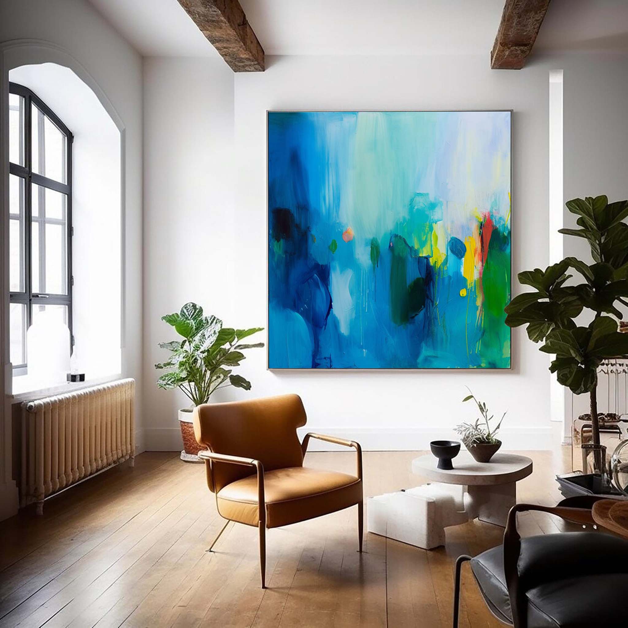Wall Art Watercolor Wash Abstract Modern