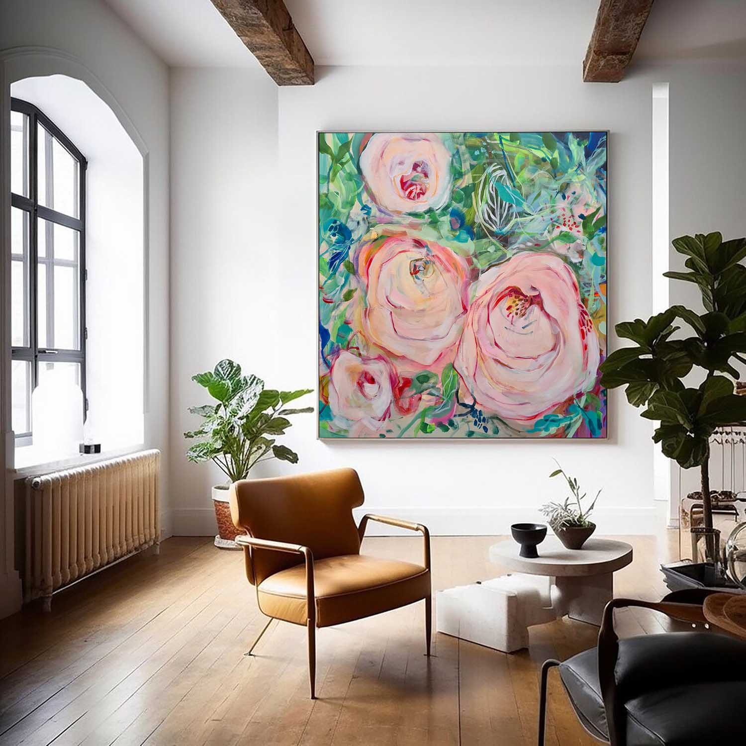 Wall Art Flower Impressionist Romantic Decor