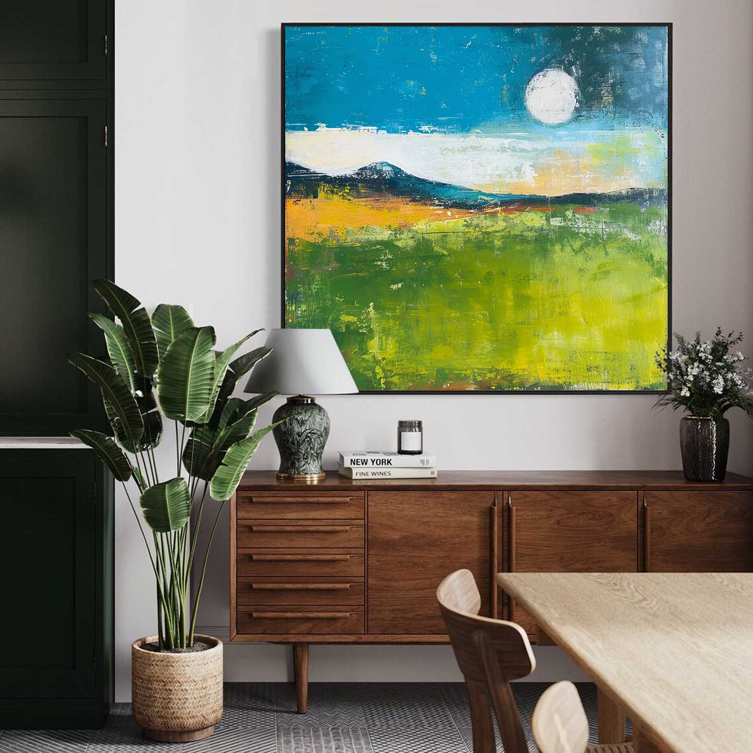 Wall Art Abstract Warm Landscape Scandinavian Natural