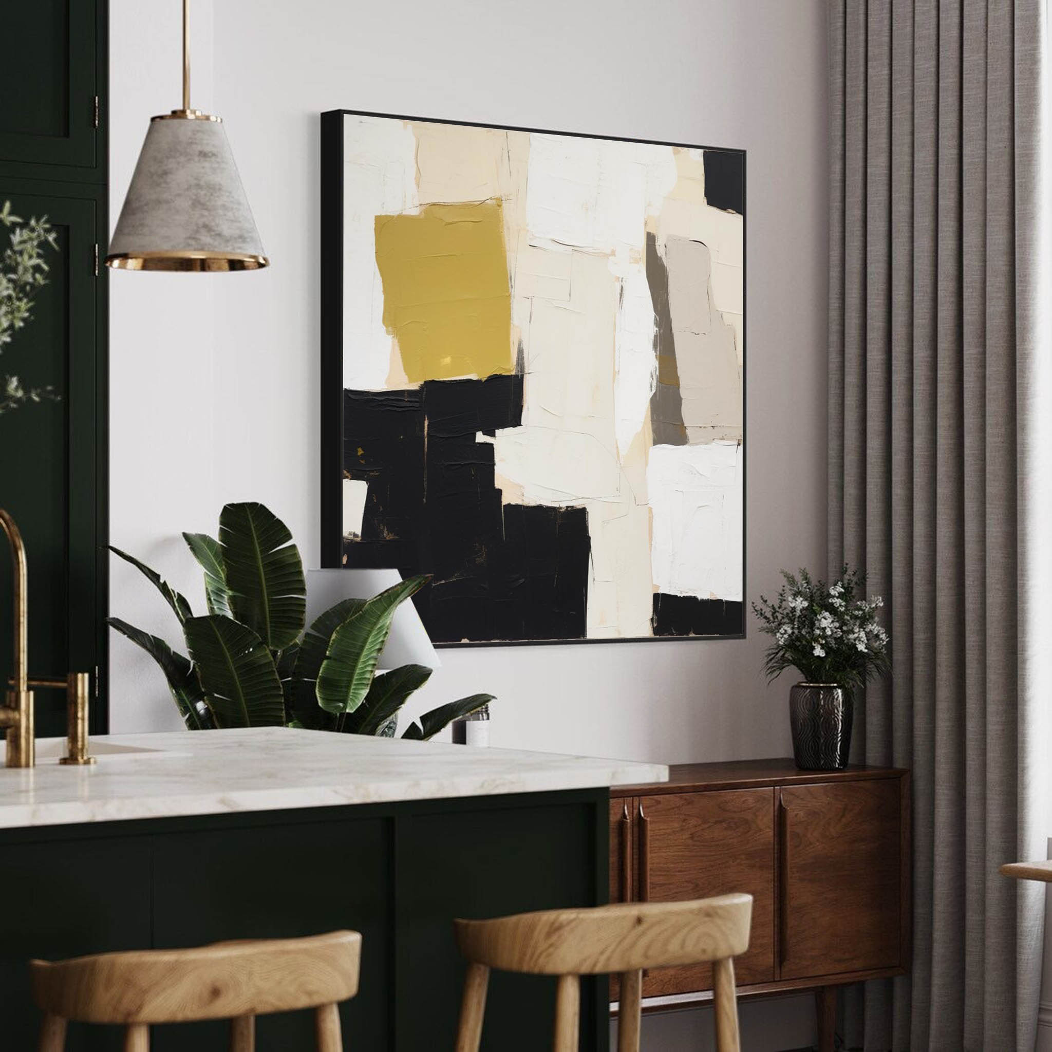 Wall Art Abstract Brushstroke Painterly Raw