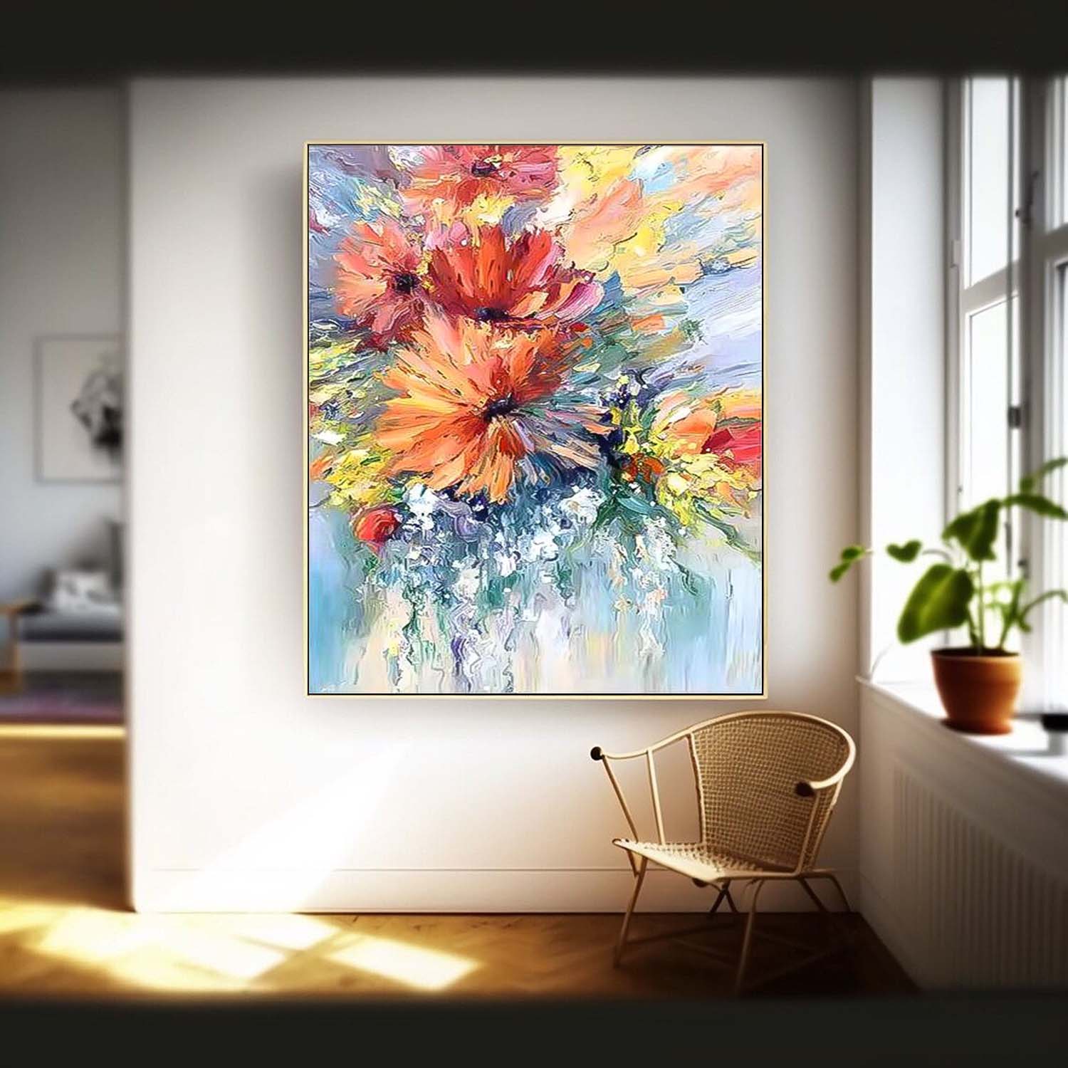 Wall Art Vibrant Floral Pop Decor Elegant