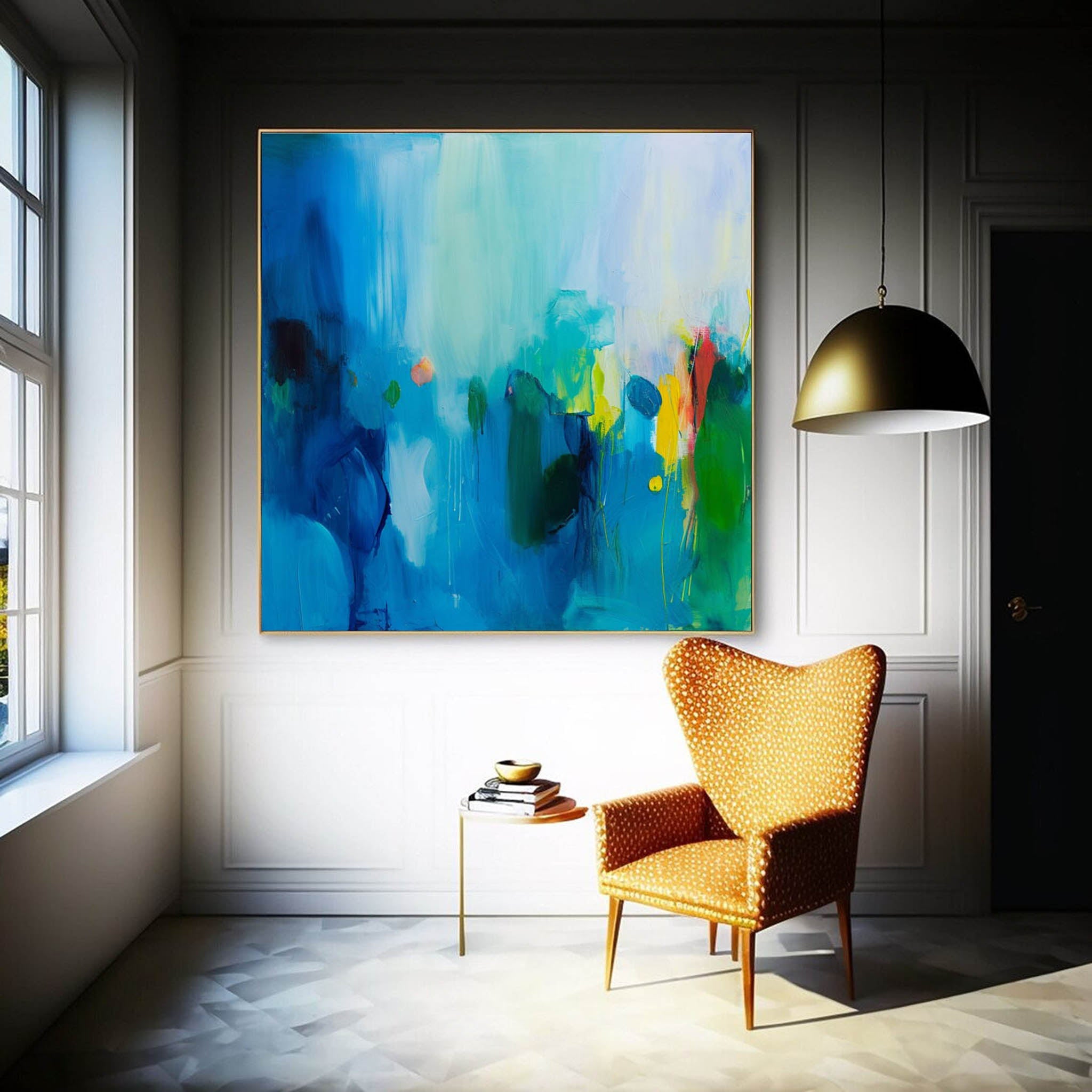 Wall Art Watercolor Wash Abstract Modern