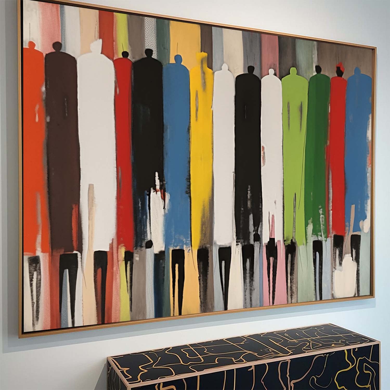 Wall Art Vertical People Contemporary Elegant
