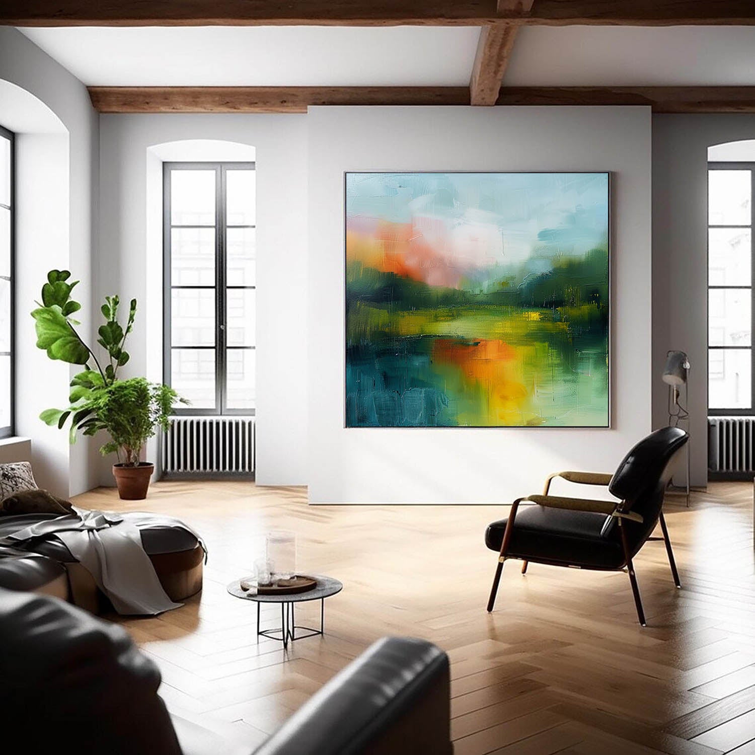 Wall Art Abstract Landscape Contemporary Soft