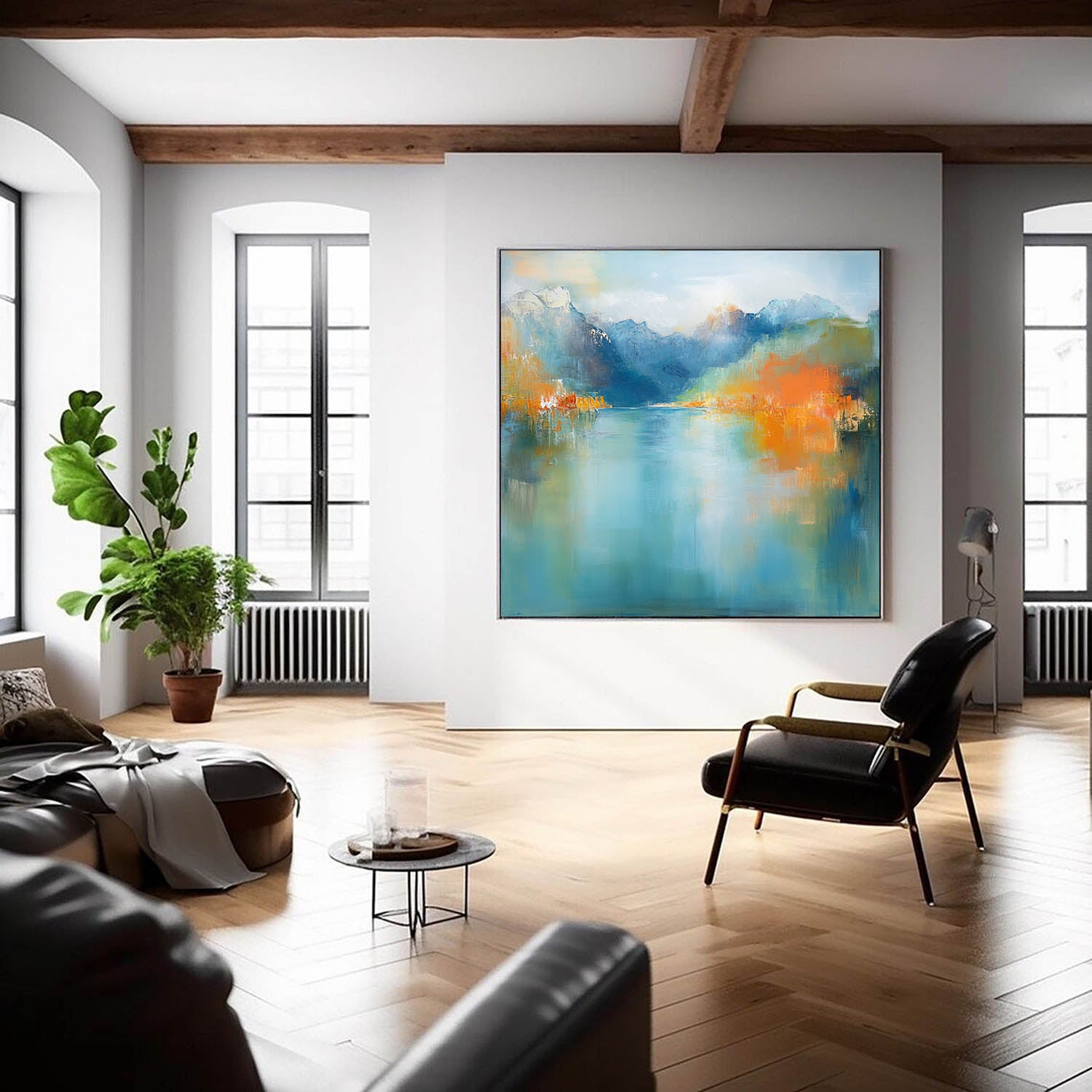 Abstract Canvas Art AB654 - Neutralighting