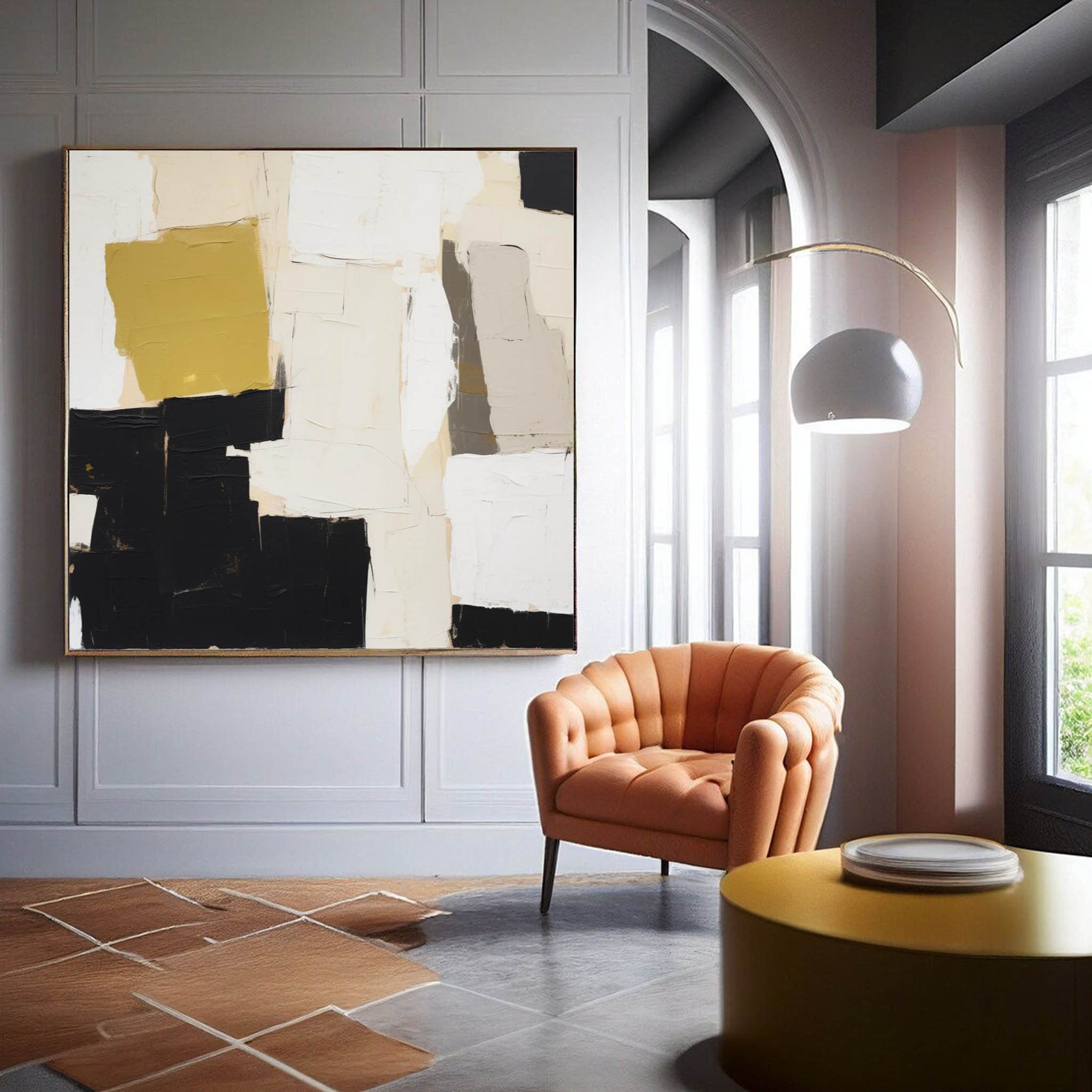 Wall Art Abstract Brushstroke Painterly Raw