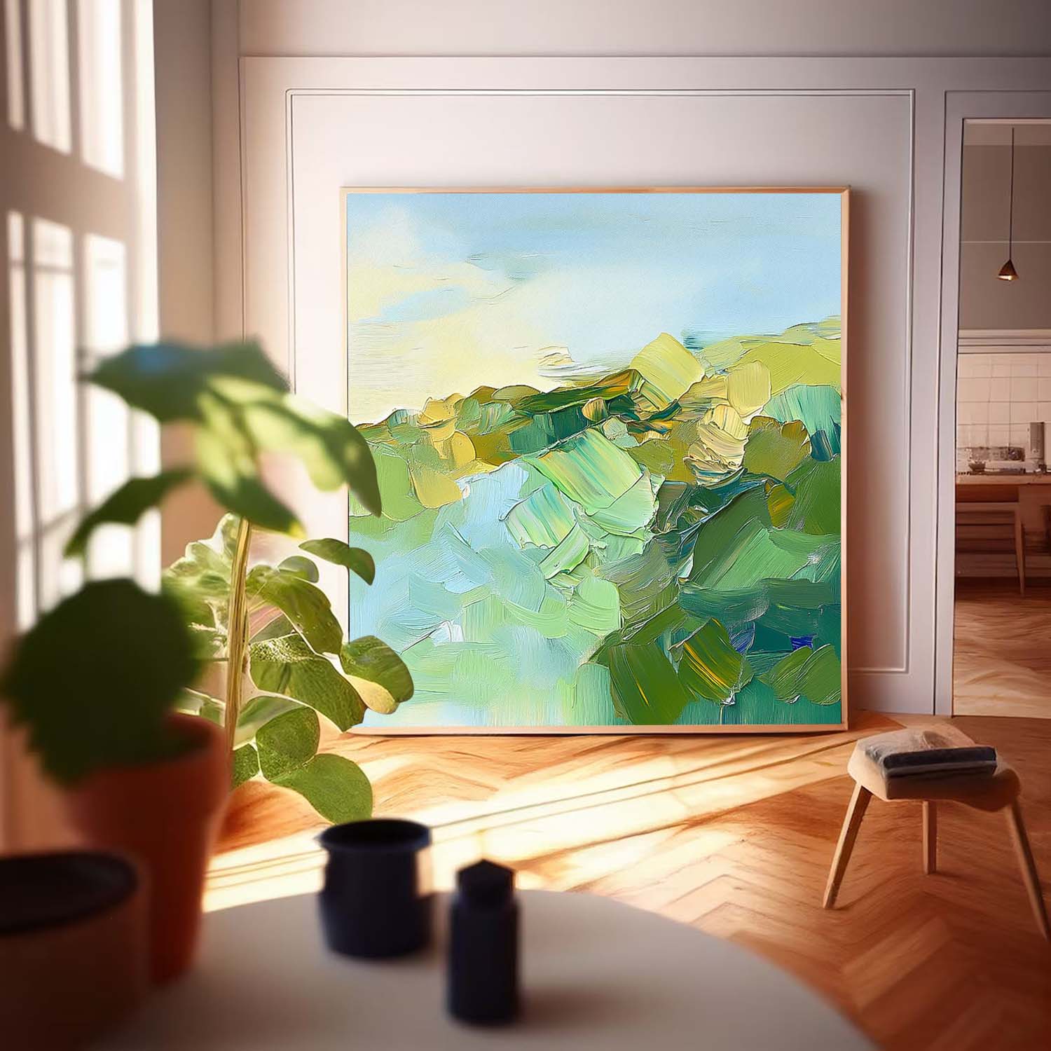 Wall Art Abstract Dynamic Brushstroke Elegant