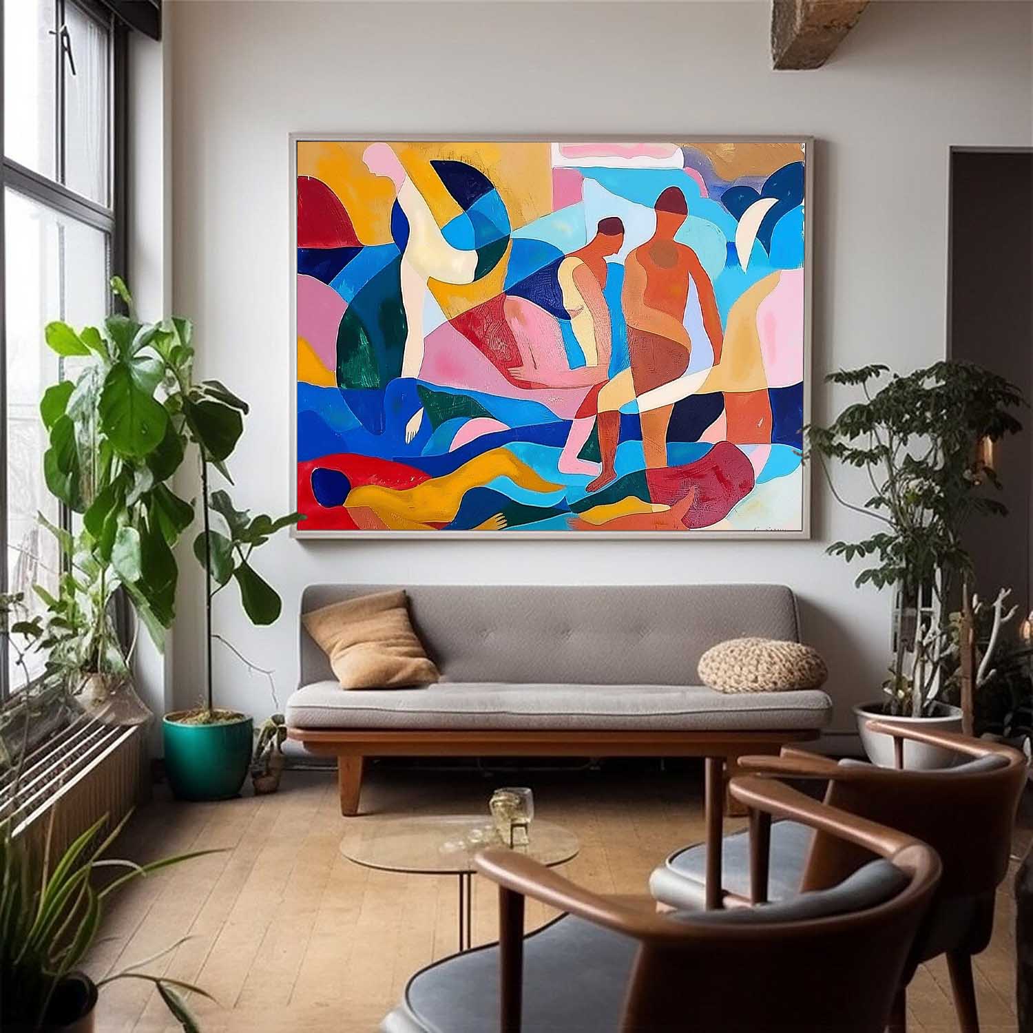 Wall Art Abstract Vibrant Geometric Modern
