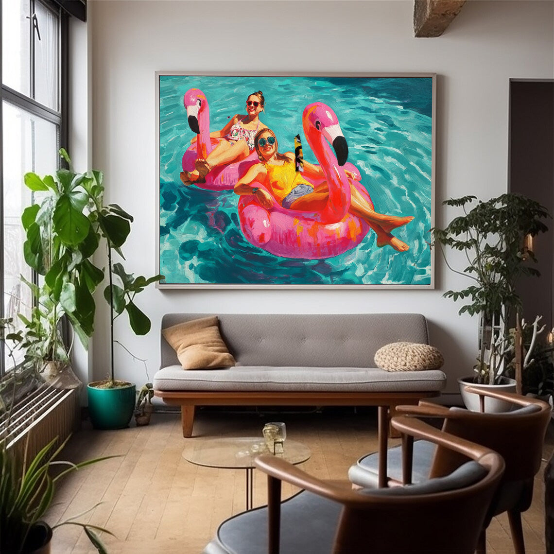 Wall Art People Pop Retro Underwater Realistic