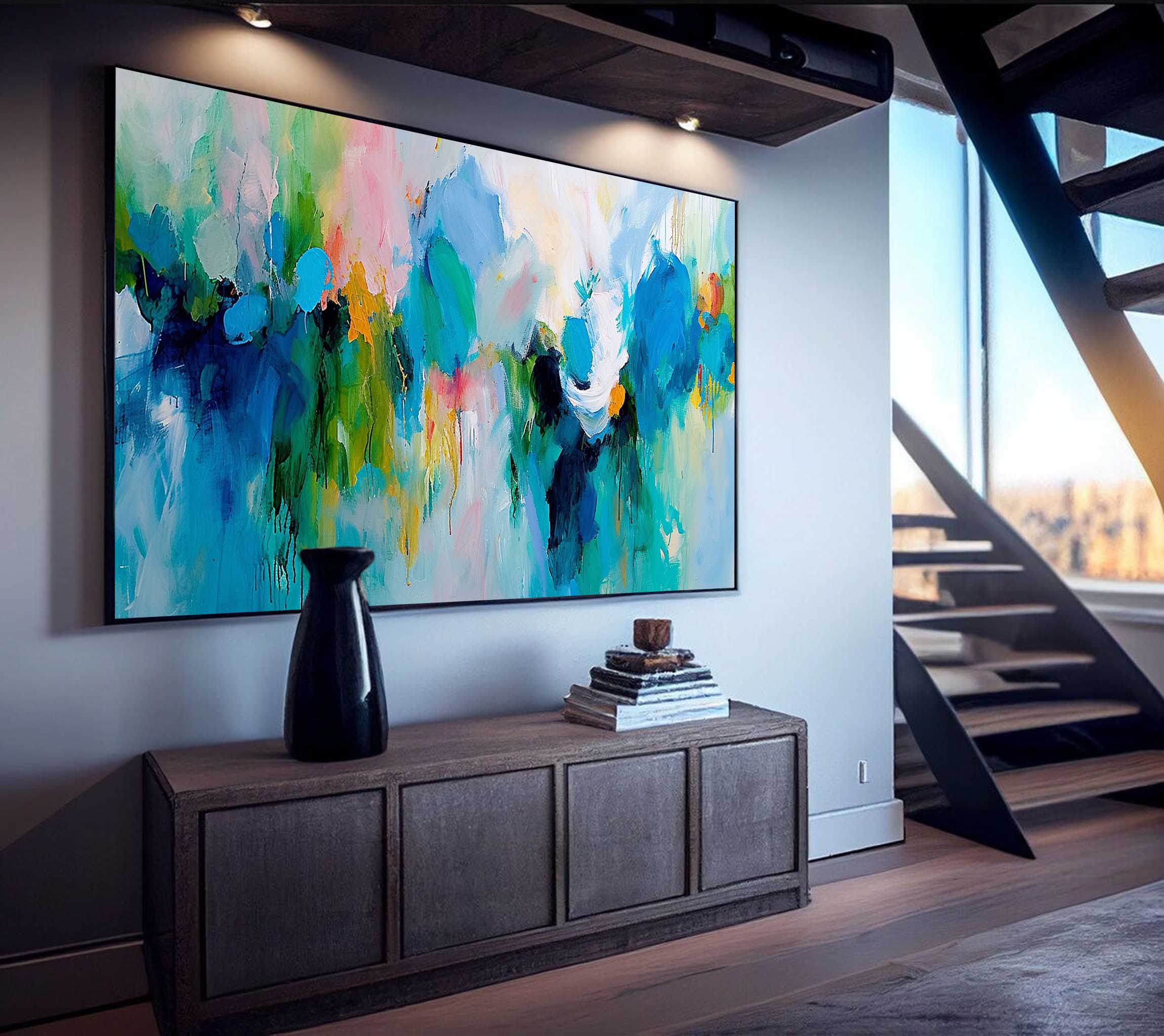 Abstract Canvas Art AB426 - Neutralighting