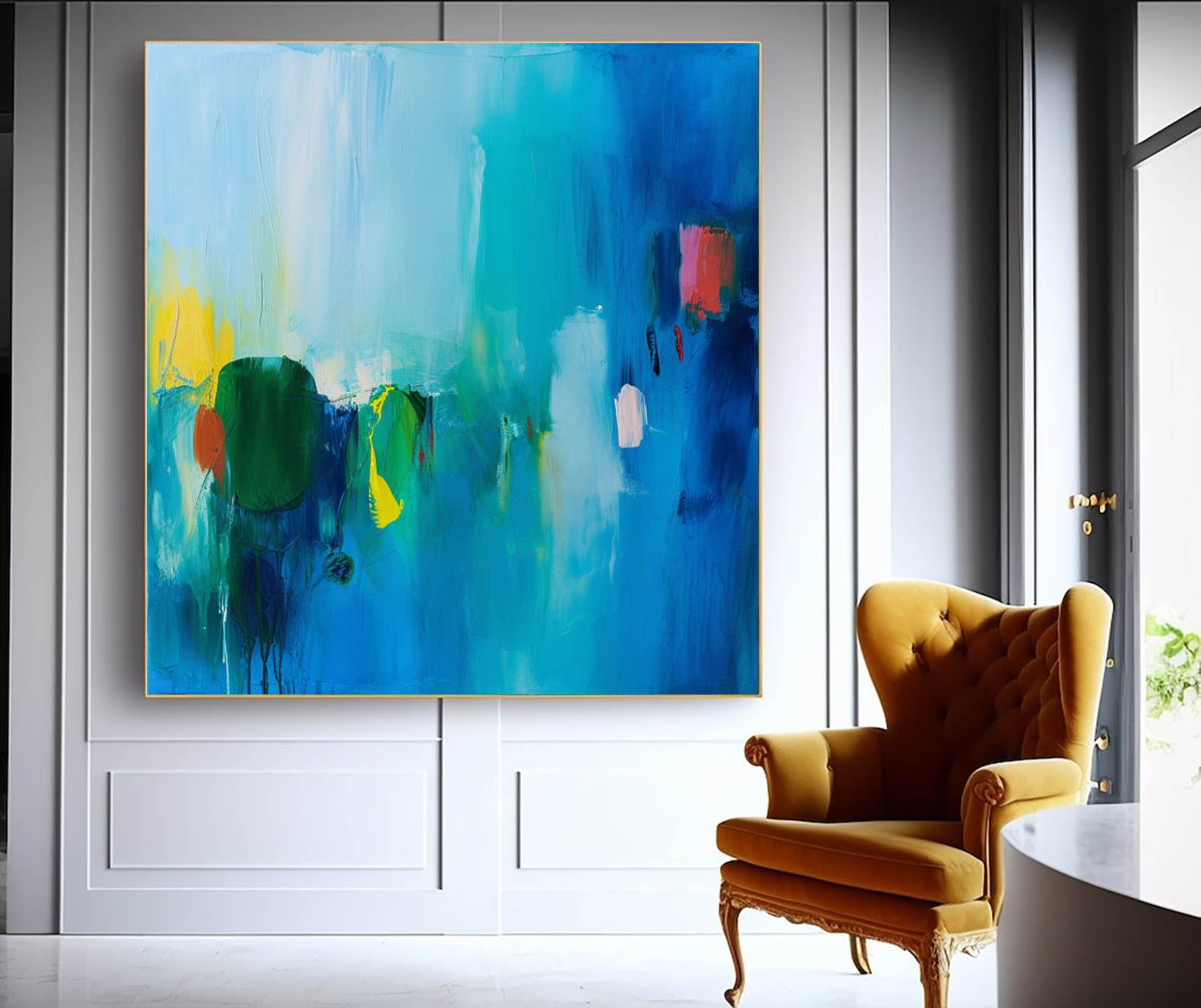 Wall Art Abstract Modern Atmosphere Painterly