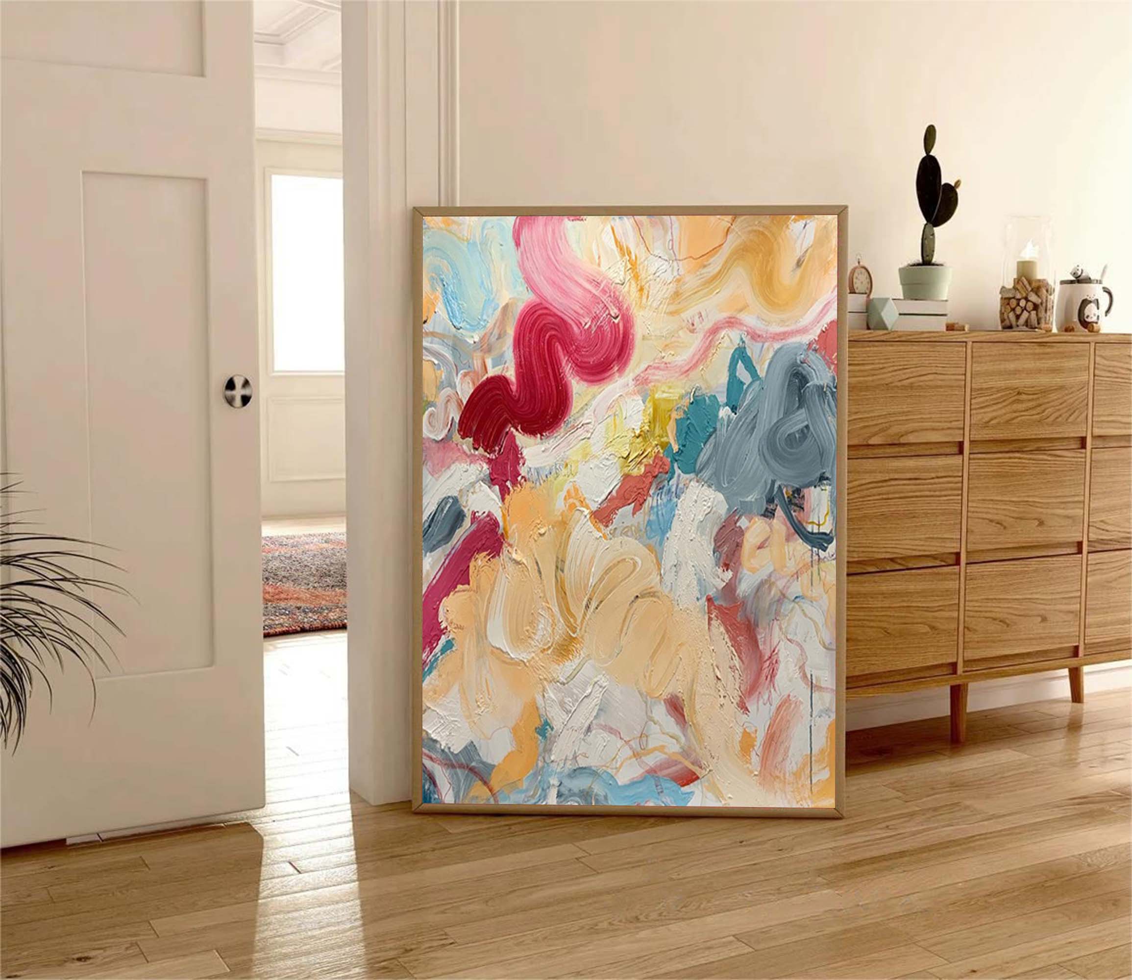 Wall Art Abstract Expressionist Maximalist Decor