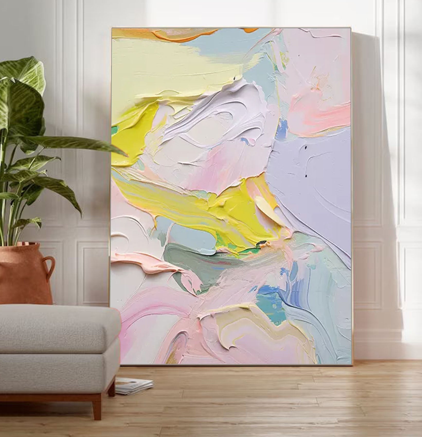 Abstract Canvas Art AB309 - Neutralighting
