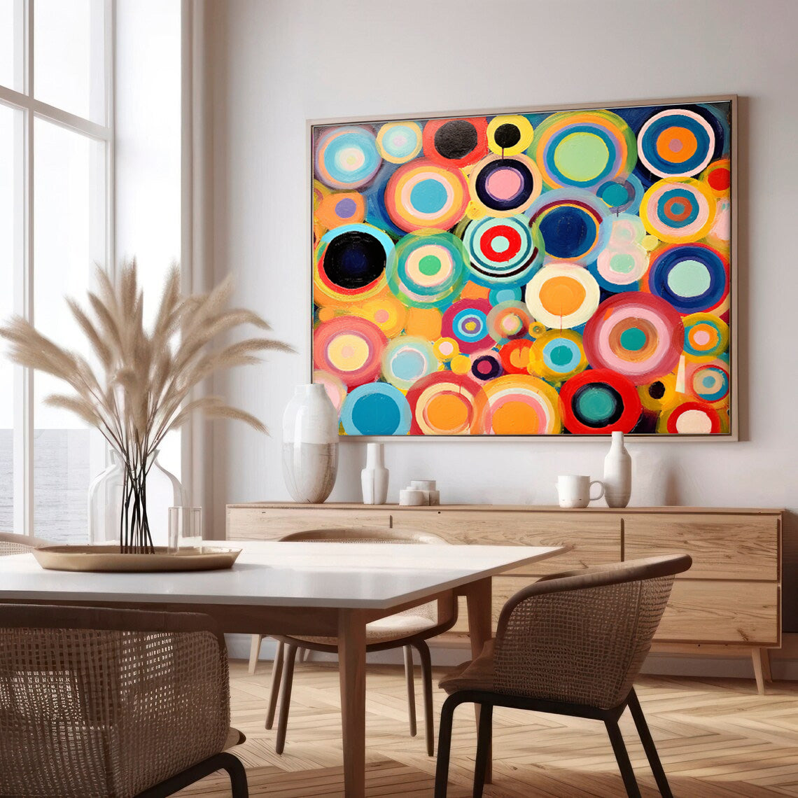 Wall Art Concentric Abstract Energetic Pop