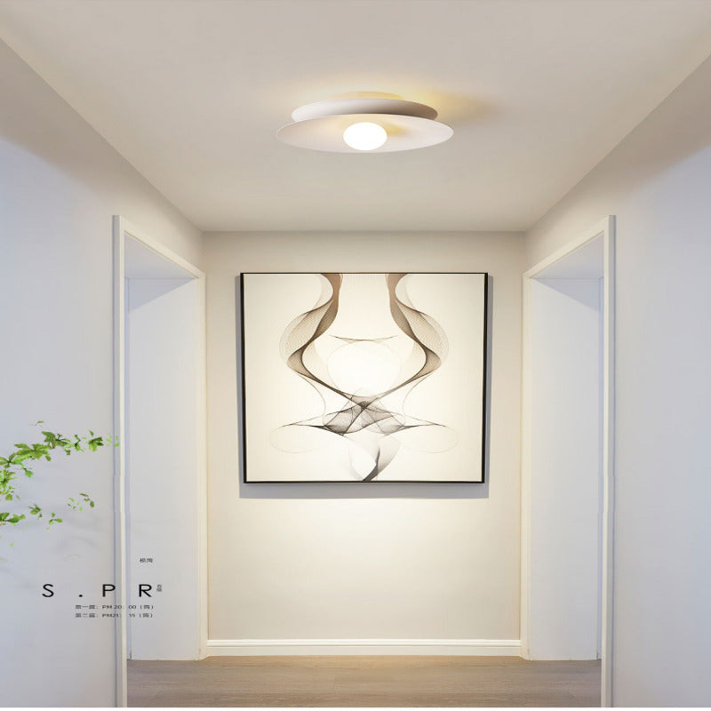 Arisha Modern Flush Mount Ceiling Light White Red Black Metal Balcony - Neutralighting