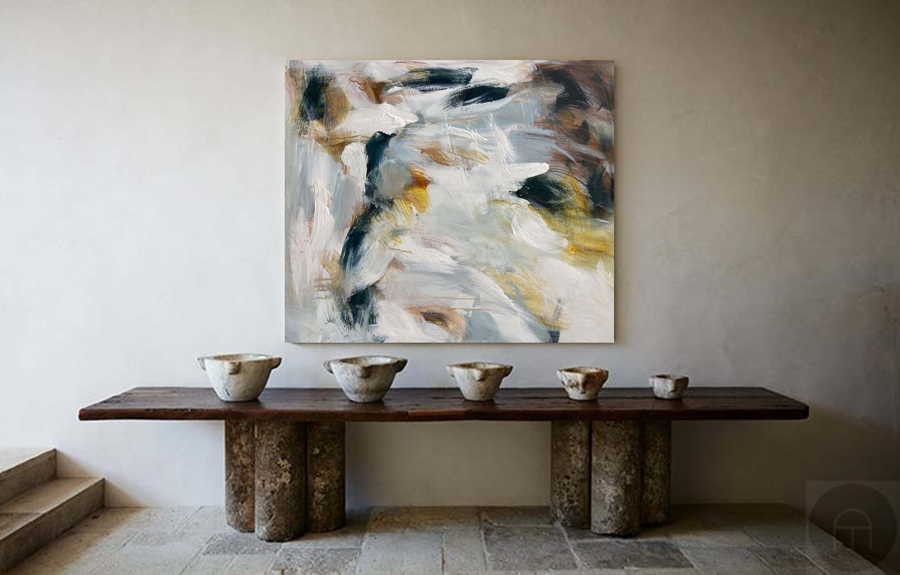 Earthy Tone Abstract Scenery Canvas Wall Art