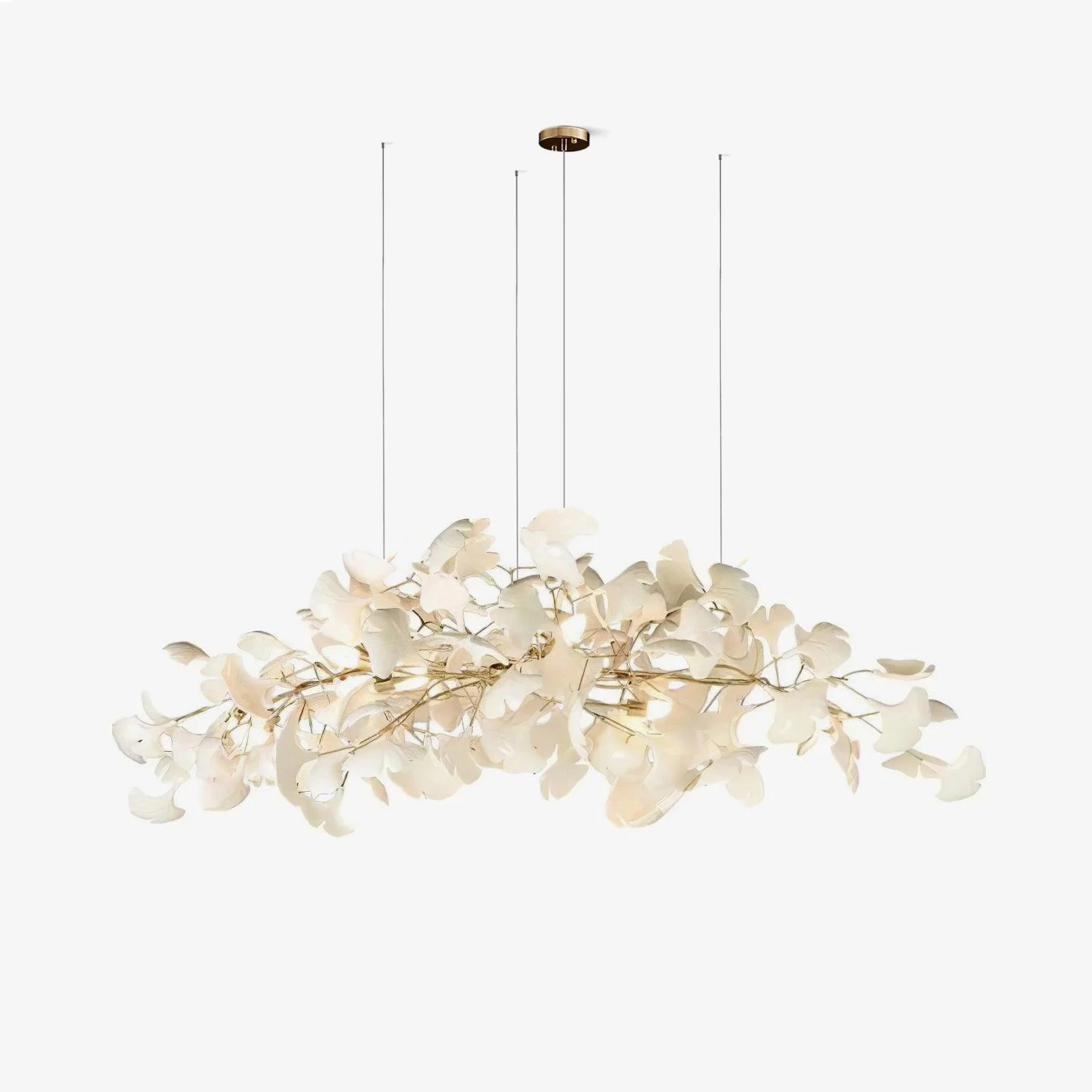 Arux Gingko Chandelier Art Deco Bent Downwards - Neutralighting