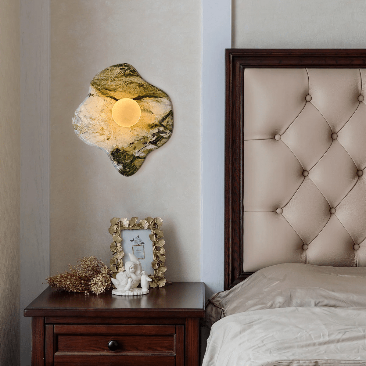 Fyln Green Marble Organic Wall Lamp - Neutralighting