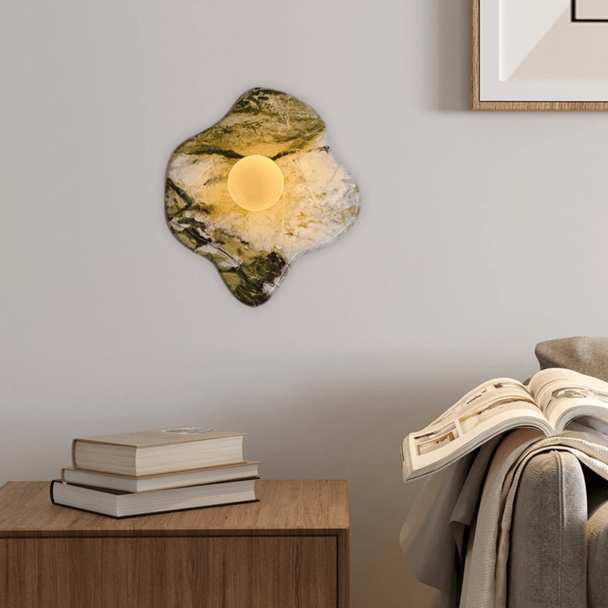 Fyln Green Marble Organic Wall Lamp - Neutralighting