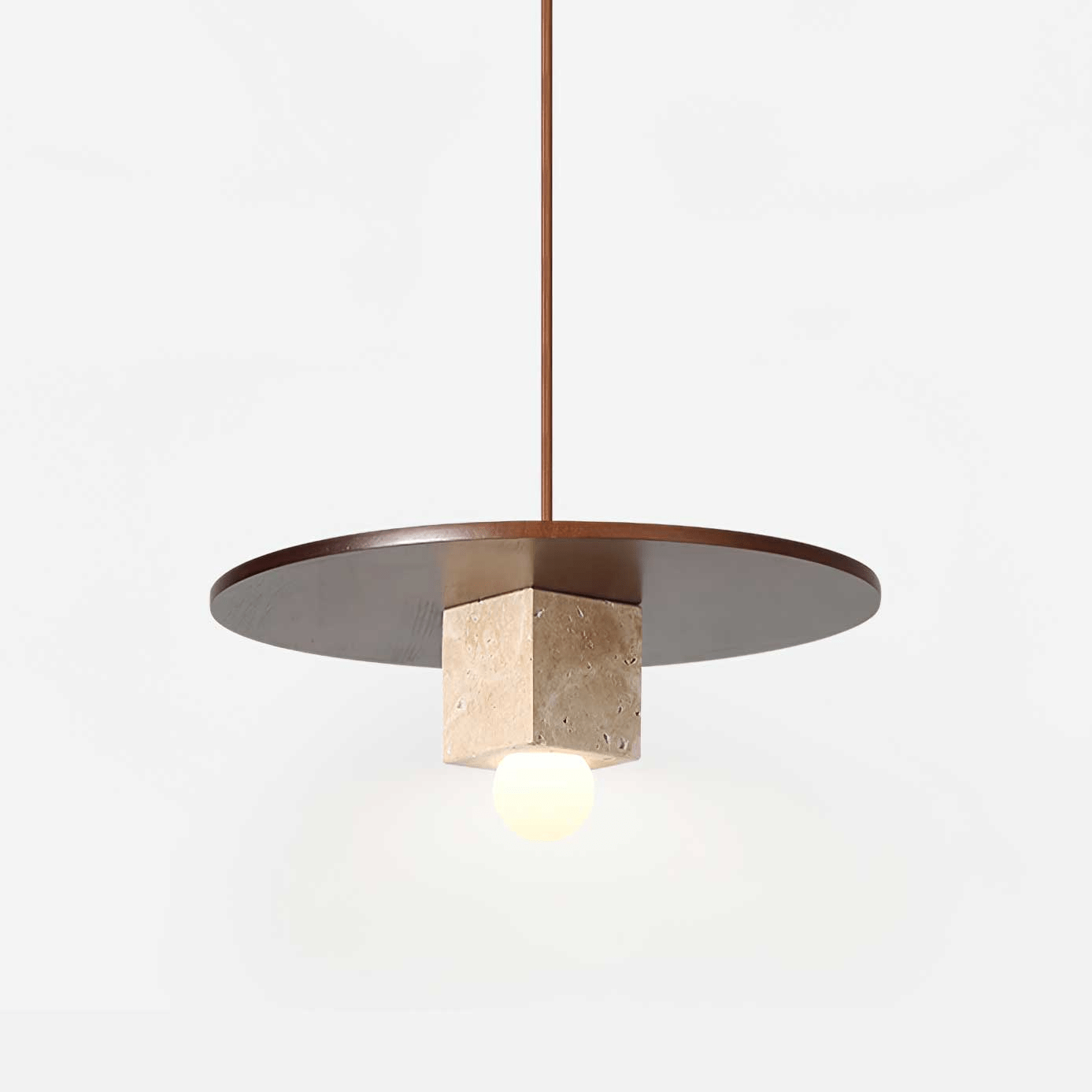 Ucariel Geometric Travertine Pendant Light - Neutralighting