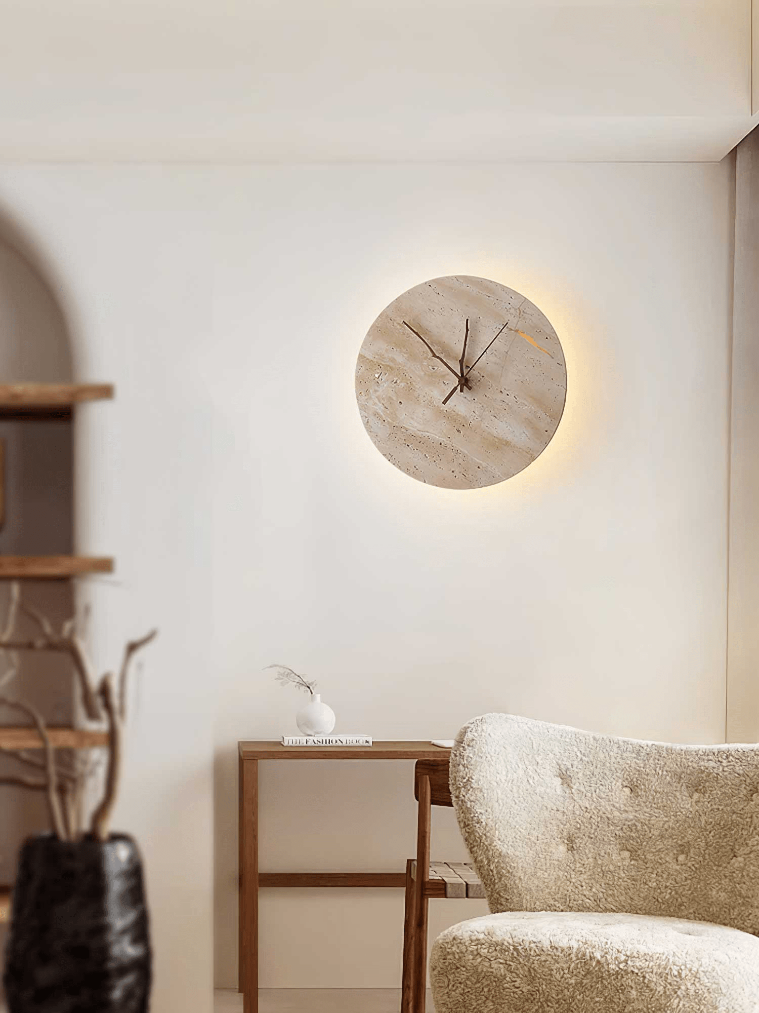 Volira Minimalist Travertine Wall Light - Letslighting