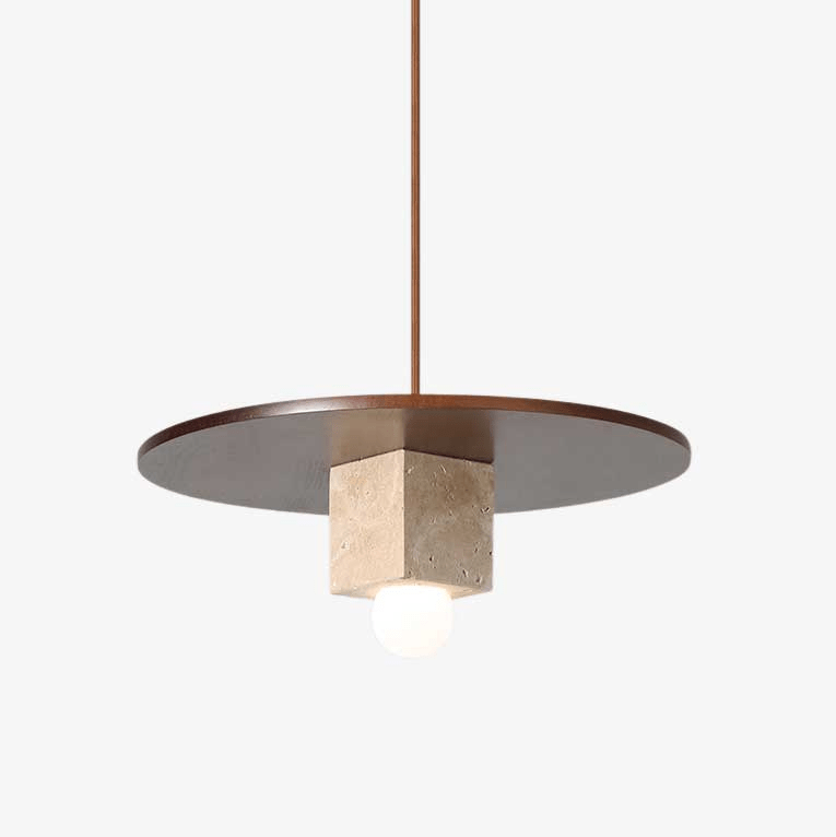 Ucariel Geometric Travertine Pendant Light - Neutralighting