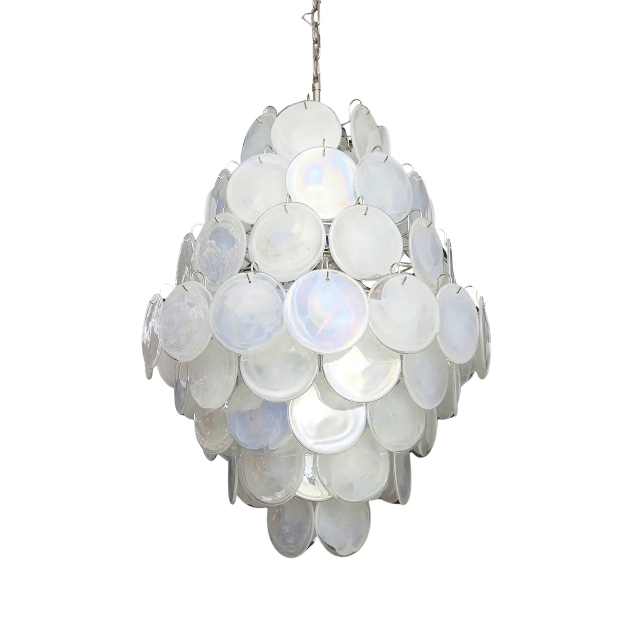 Aurora Chandelier Pink Murano Glass Handblown Discs