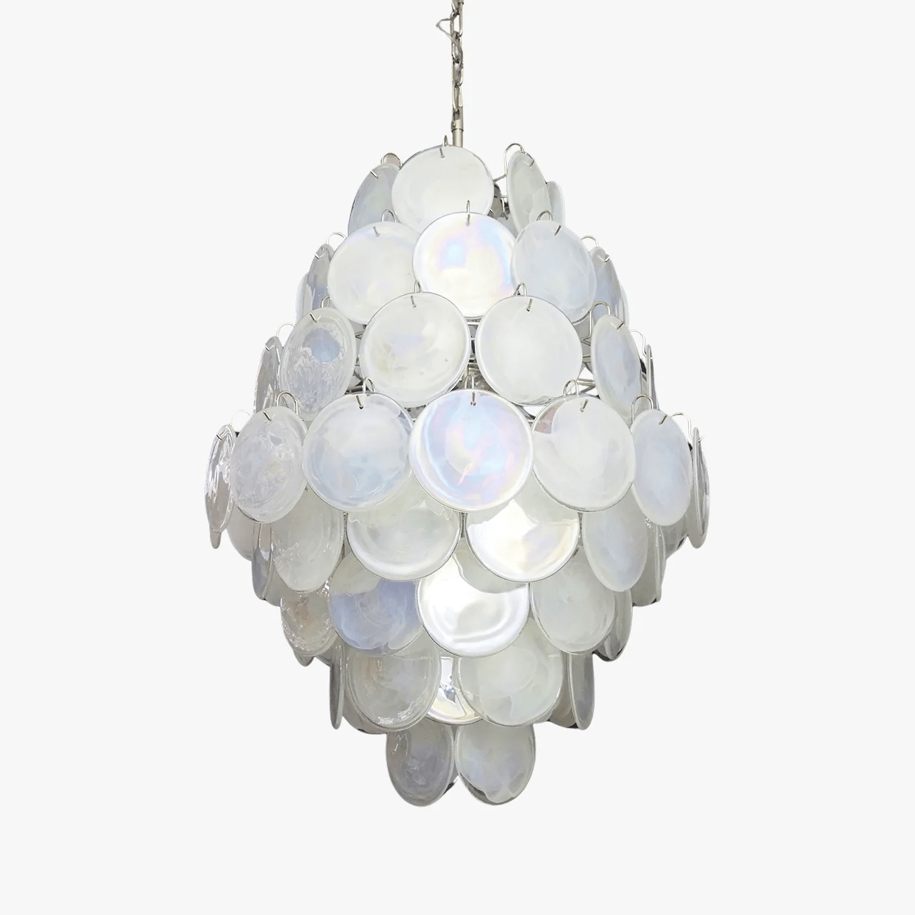 Aurora Chandelier Pink Murano Glass Handblown Discs