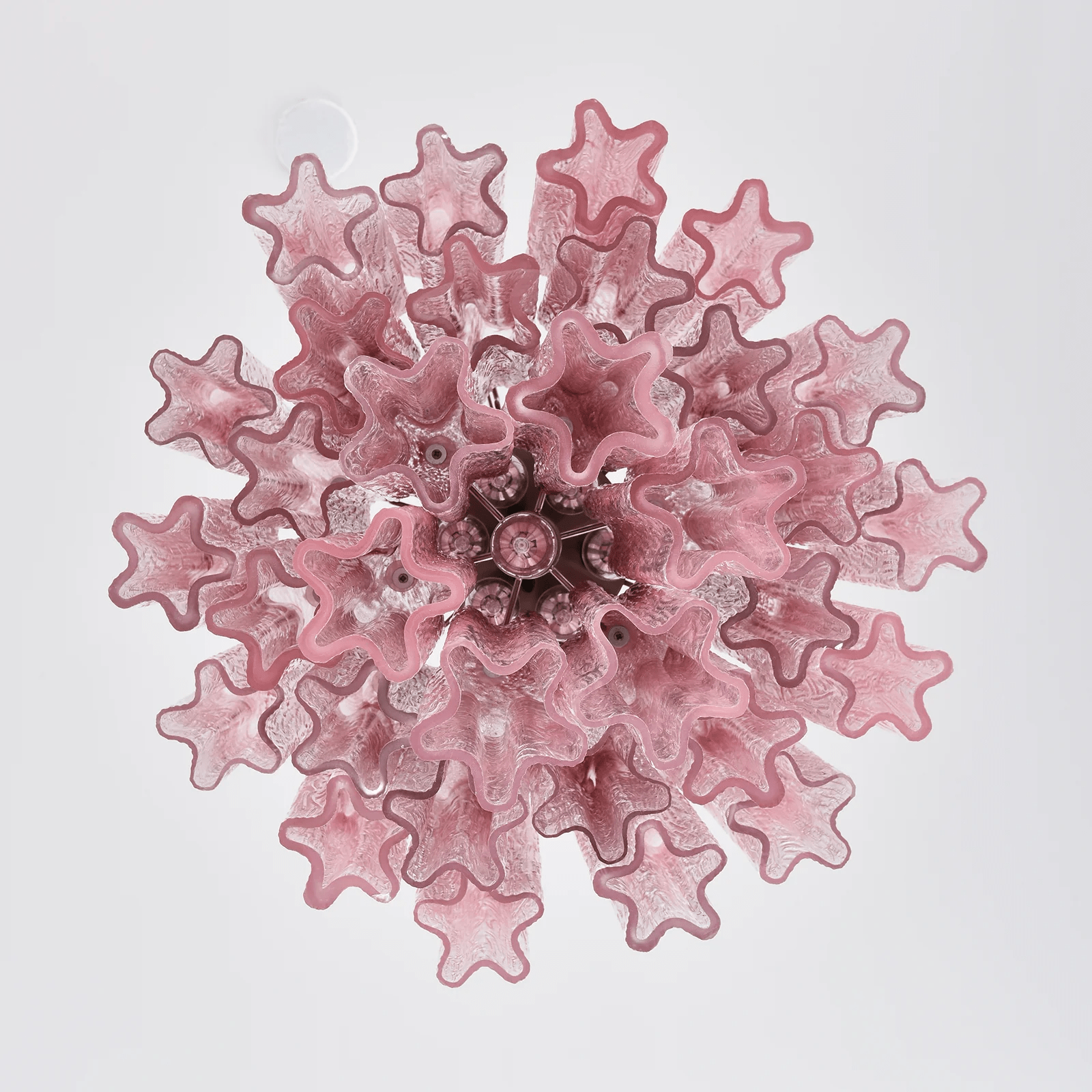 Aurora Chandelier Rose Gradient Murano Glass Tiered