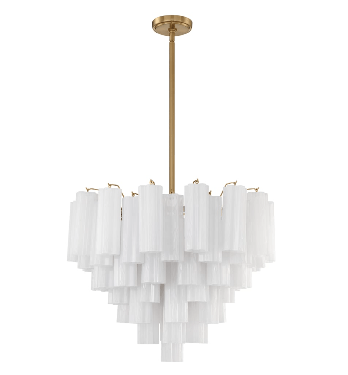 Aurora Murano Chandelier Glass Tube Layered Amber