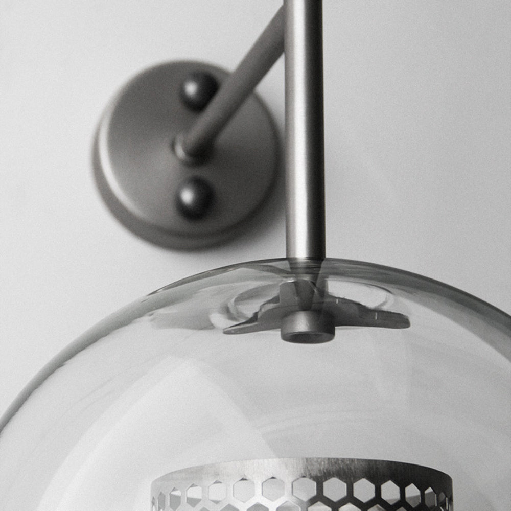 Kiri Industrial Classy Global Clear Glass Wall Lamp - Neutralighting