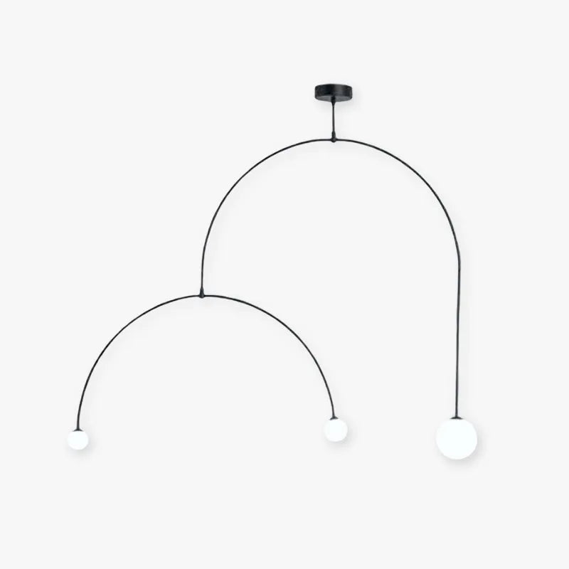 Arisha Minimalist Linear Mobile Pendant Light, Black - Neutralighting