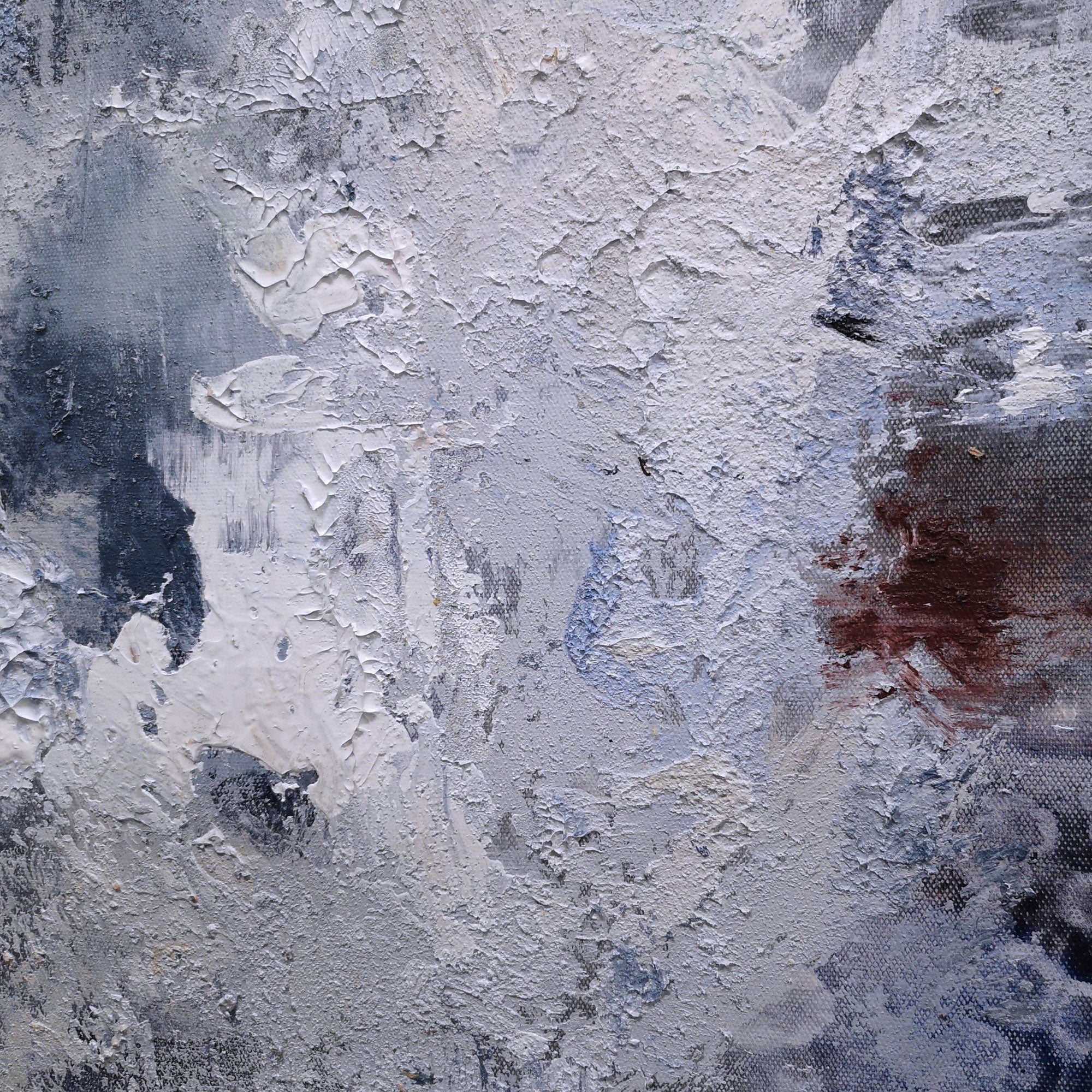 Square Blue Abstract Painting