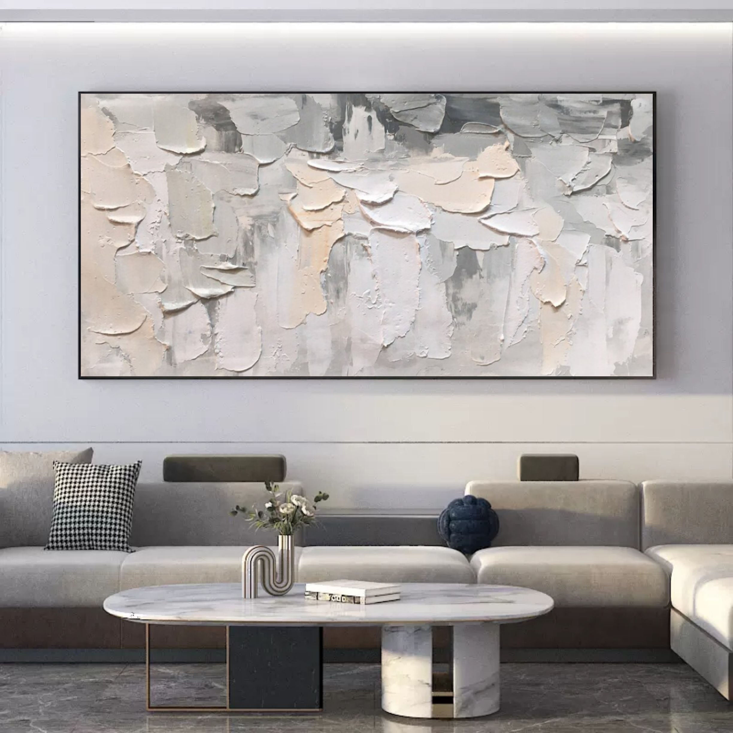 Wall Art Minimalist Neutral Impasto Abstract