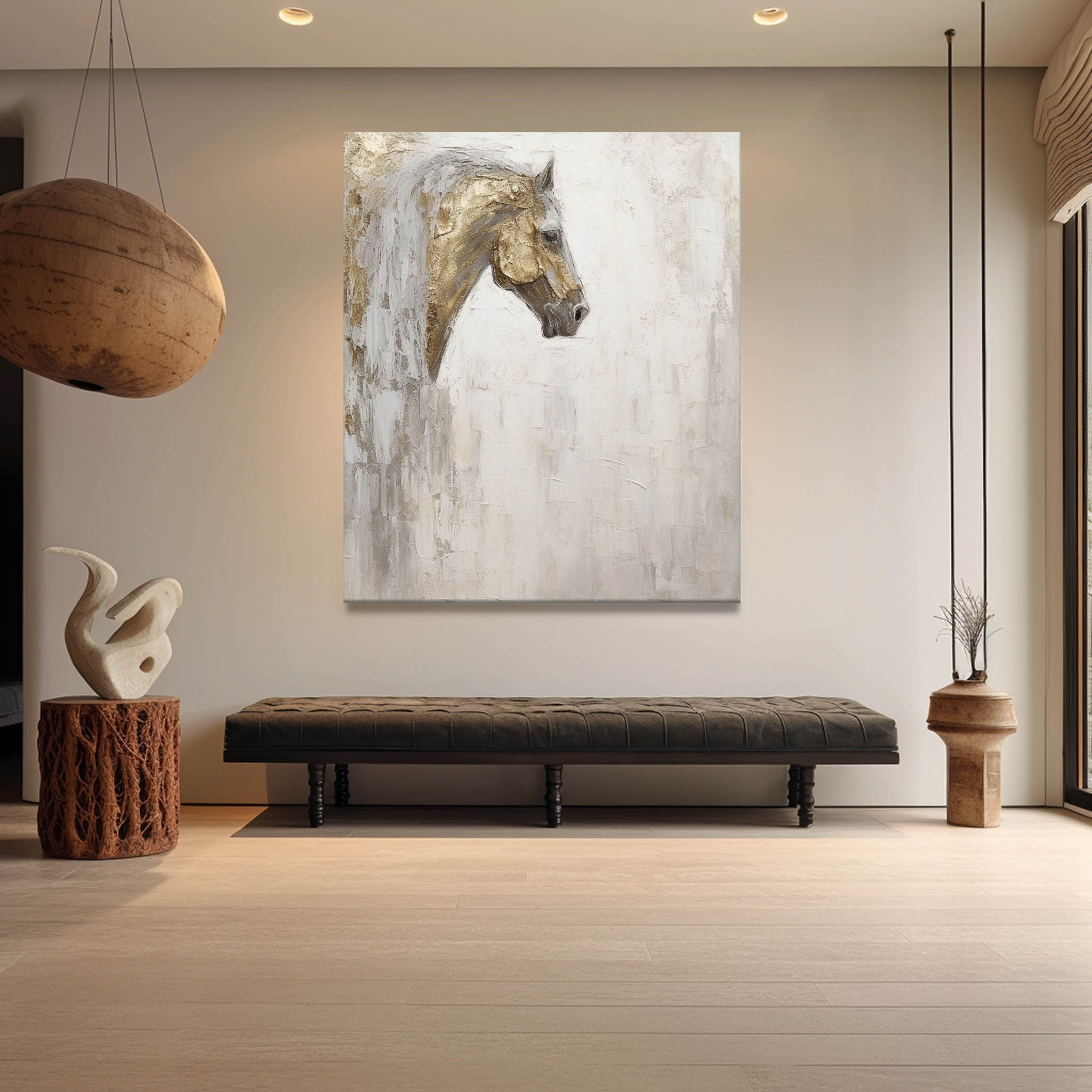Wall Art Wabi-Sabi Horse Warm Animal Cozy