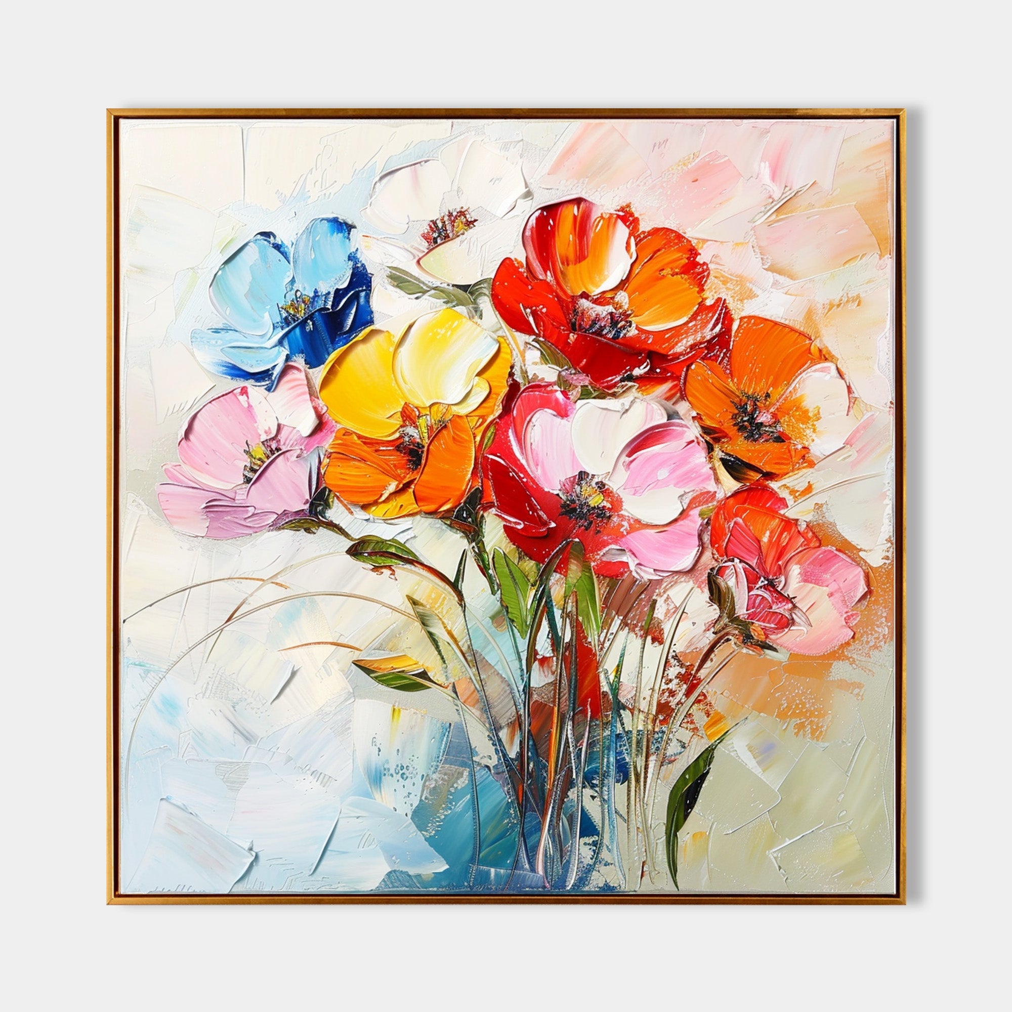 Colorful Poppy Flower Painting