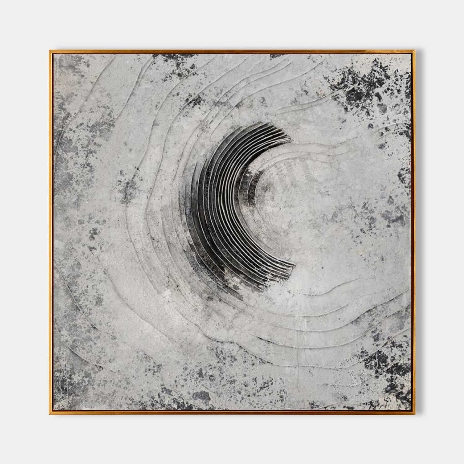 Wall Art 3D Concentric Circle Painting