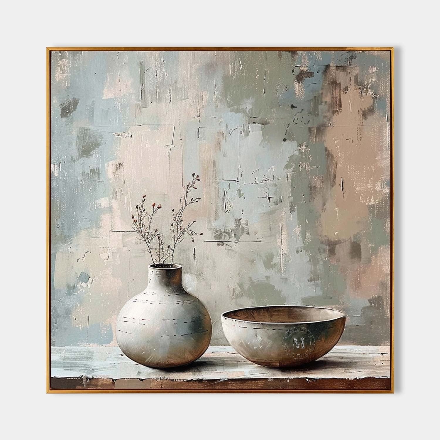 Wall Art Minimalist Vase Bowl Still Life