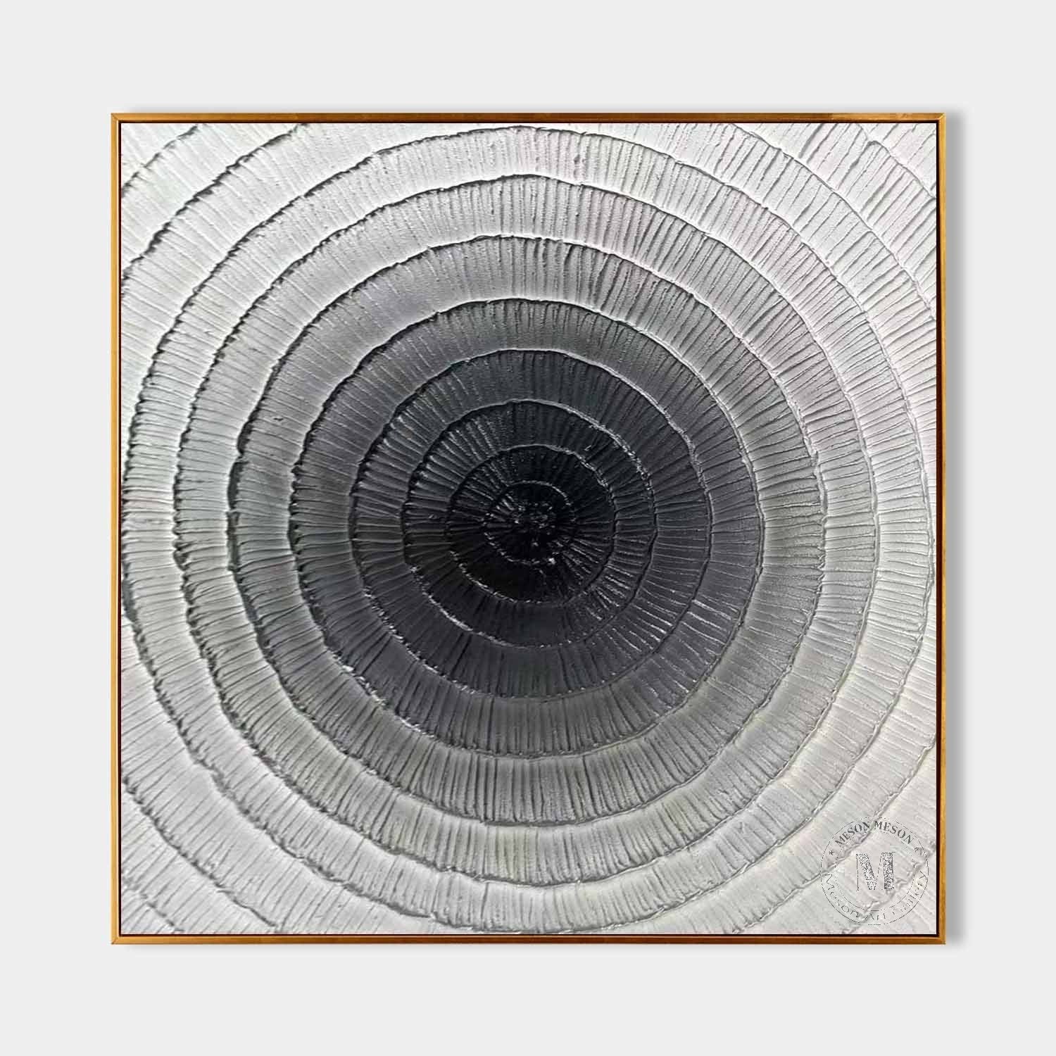 Wall Art Square 3D Concentric Circle