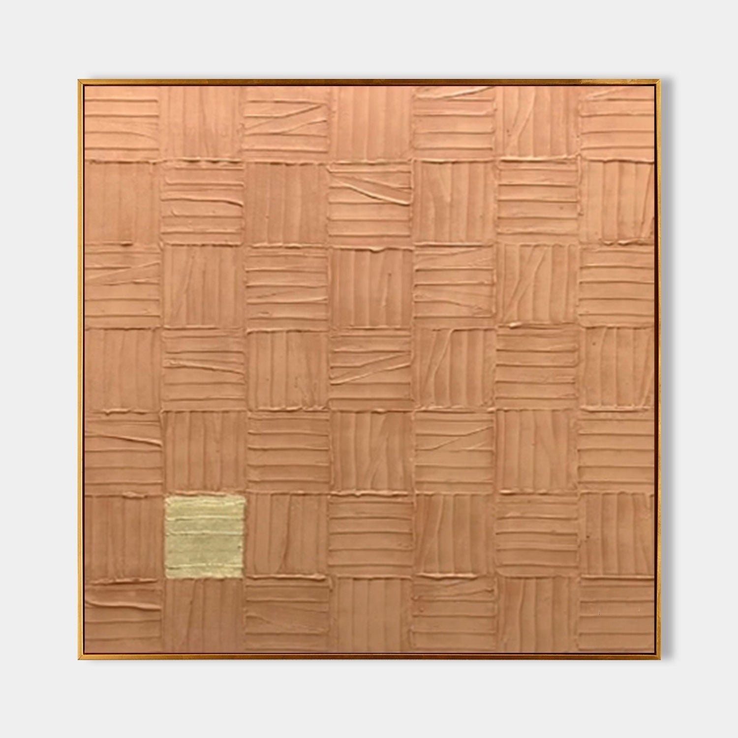 Wall Art Square 3D Impasto Woven Geometric