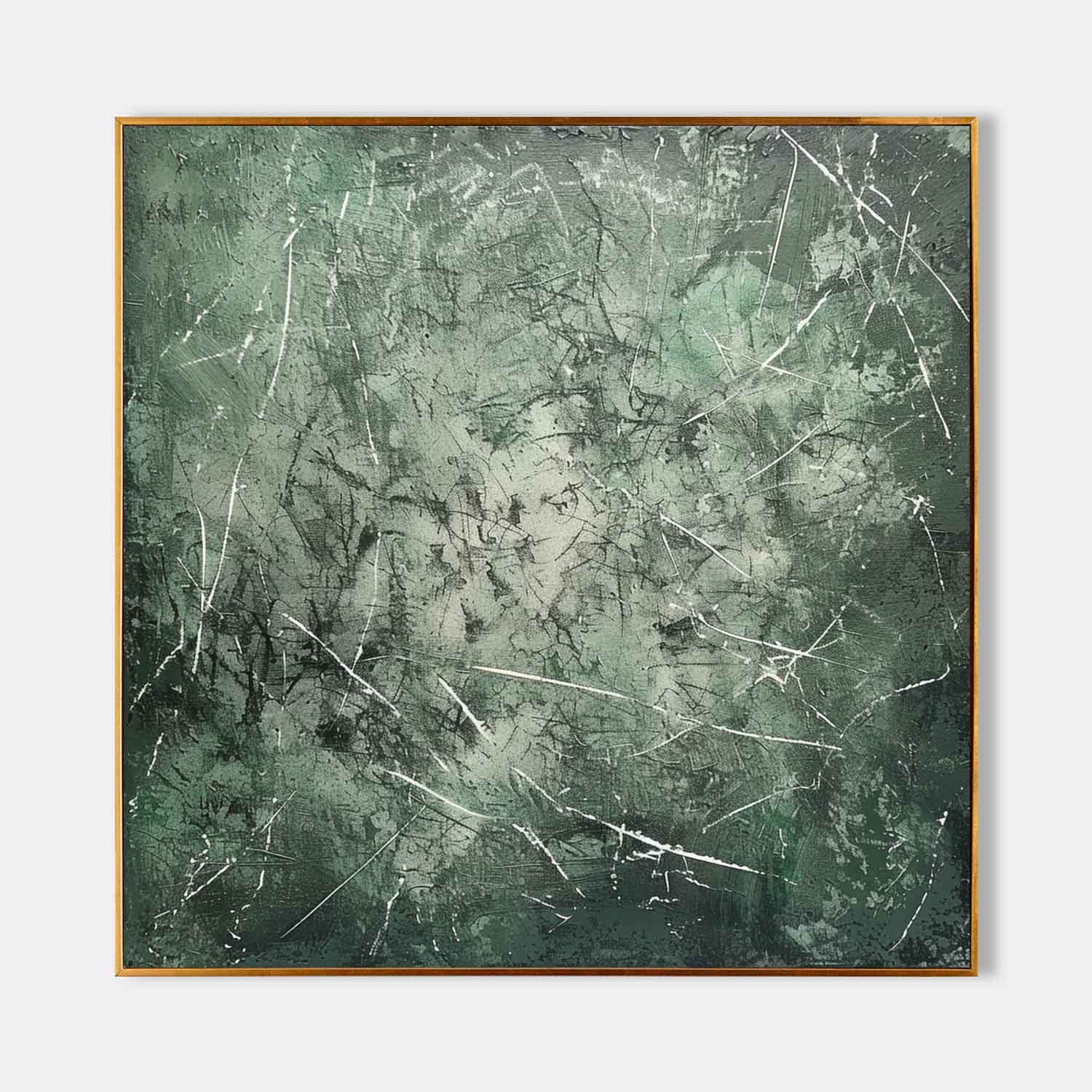 Wall Art Ethereal Misty Green Atmosphere Transition