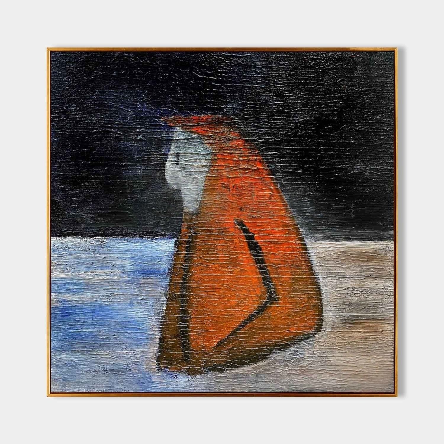 Wall Art Square Minimalist Figure
