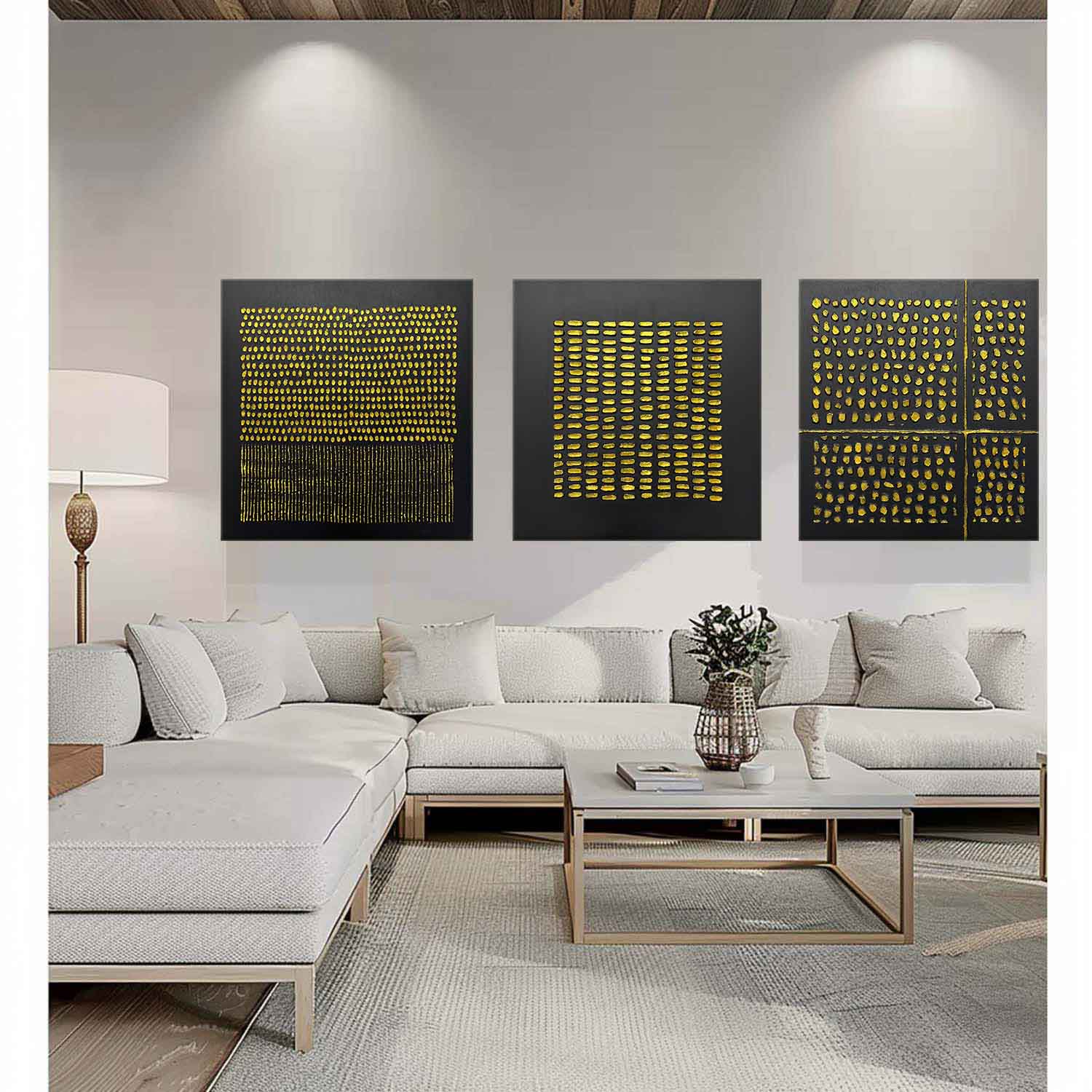 Abstract Painting Set Of 3 SP160 - Neutralighting