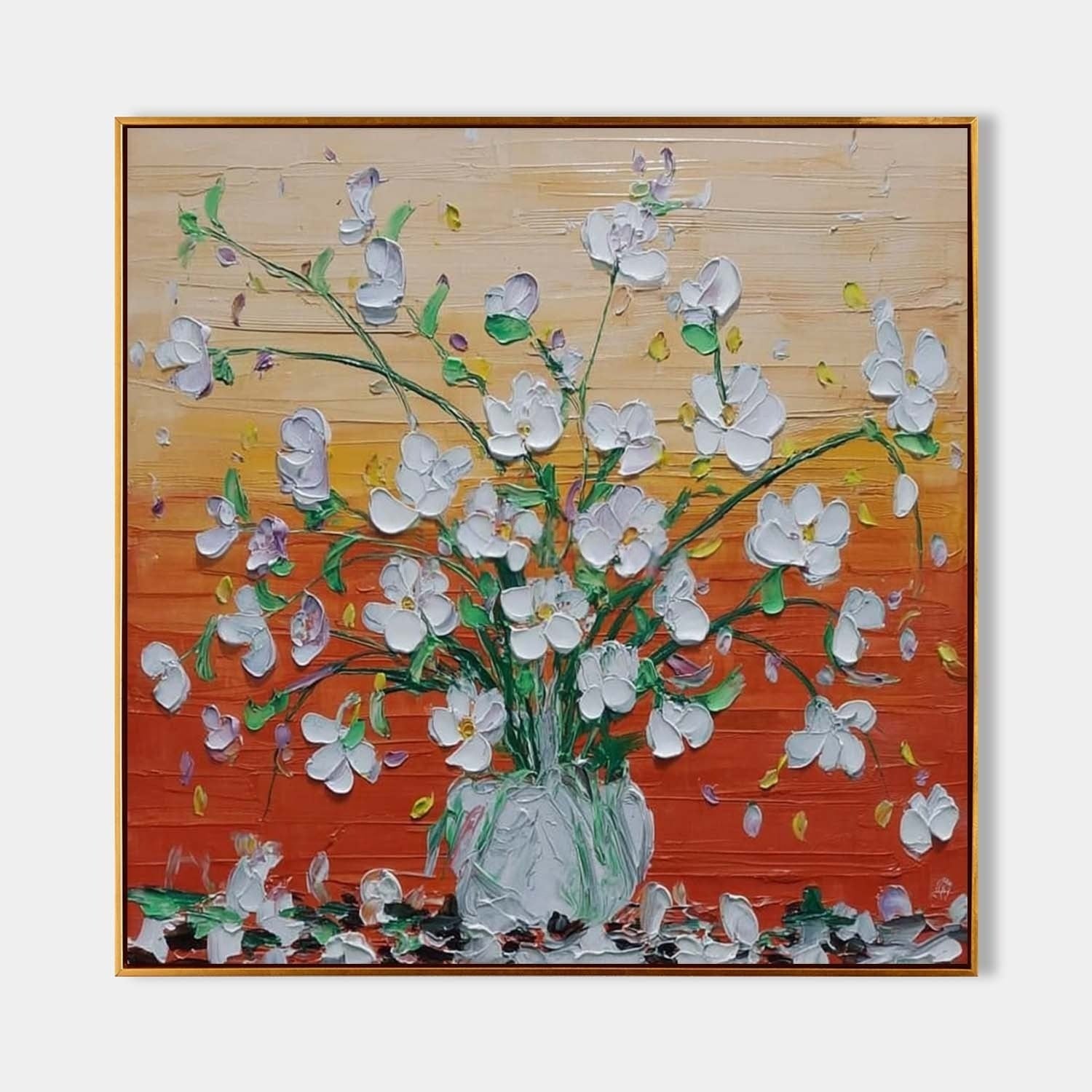 Floral Bouquet 3D Impasto Painting